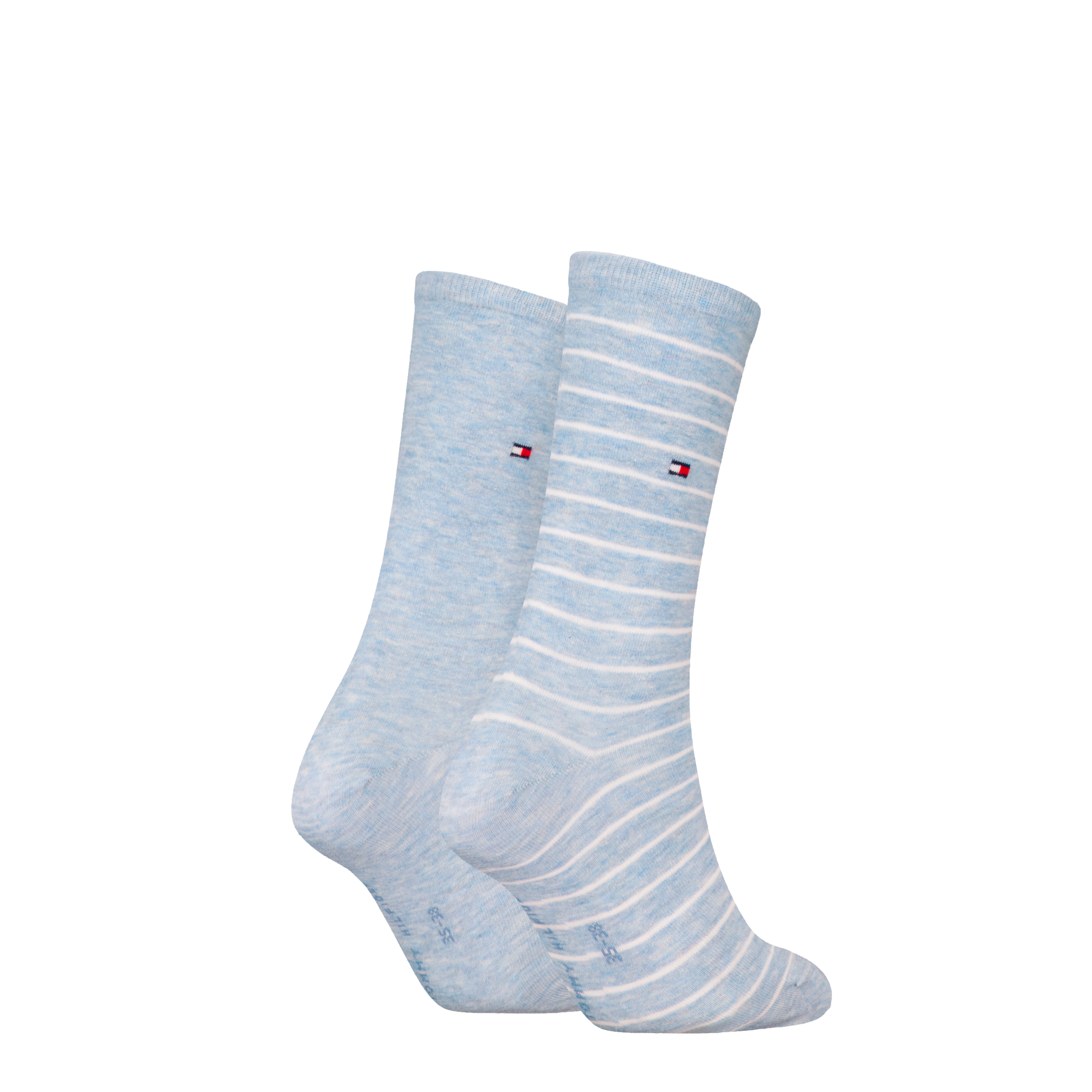 Tommy Hilfiger Socken »TH WOMEN SOCK 2P SMALL STRIPE« 2 Paar, 2 Paar tlg. mit schmalem Rippenbündchen, meliert, gestreift
