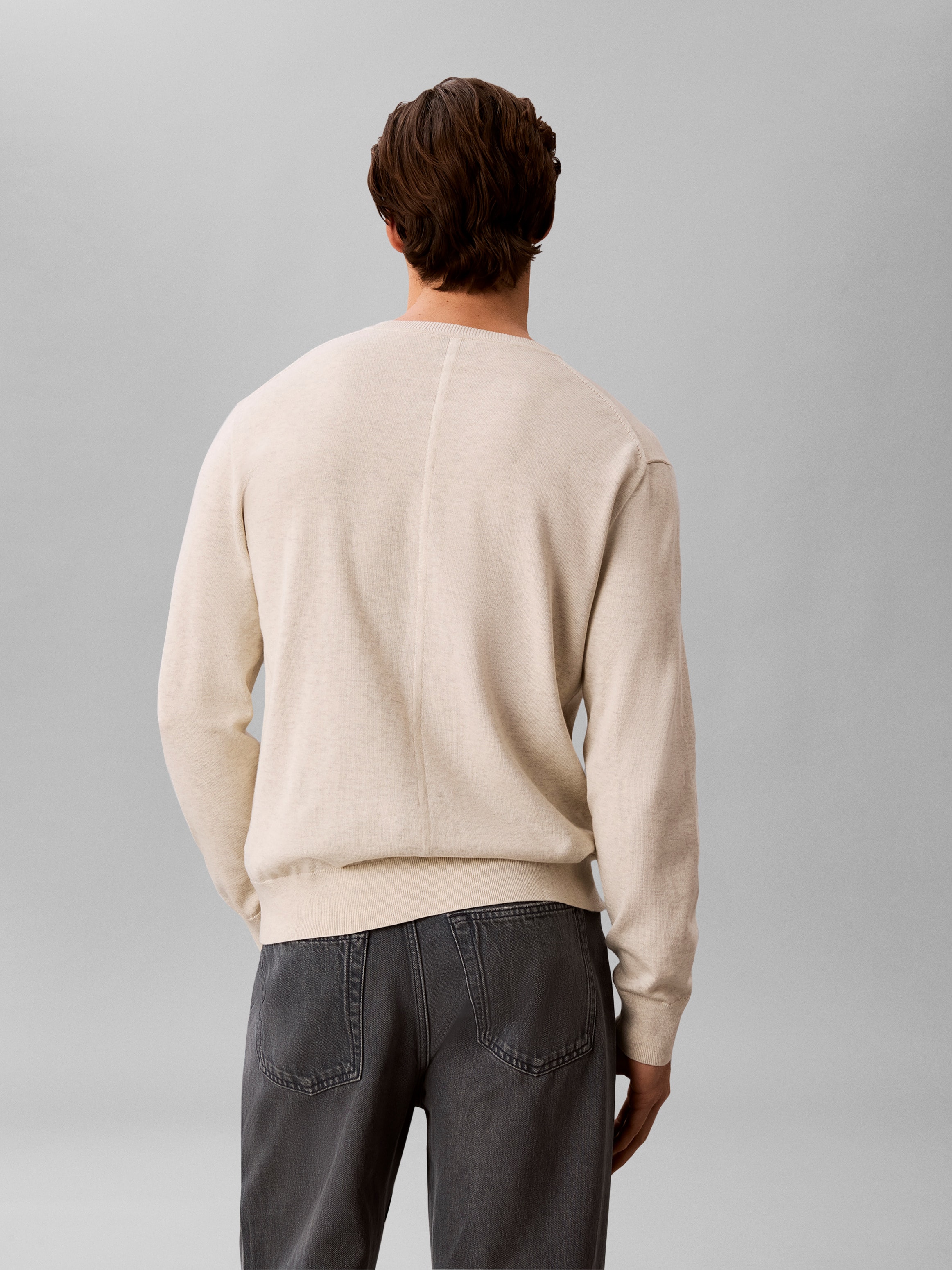 Calvin Klein Jeans Pull en tricot »LS SUPIMA COTTON CREW 14GG« avec encolure ronde