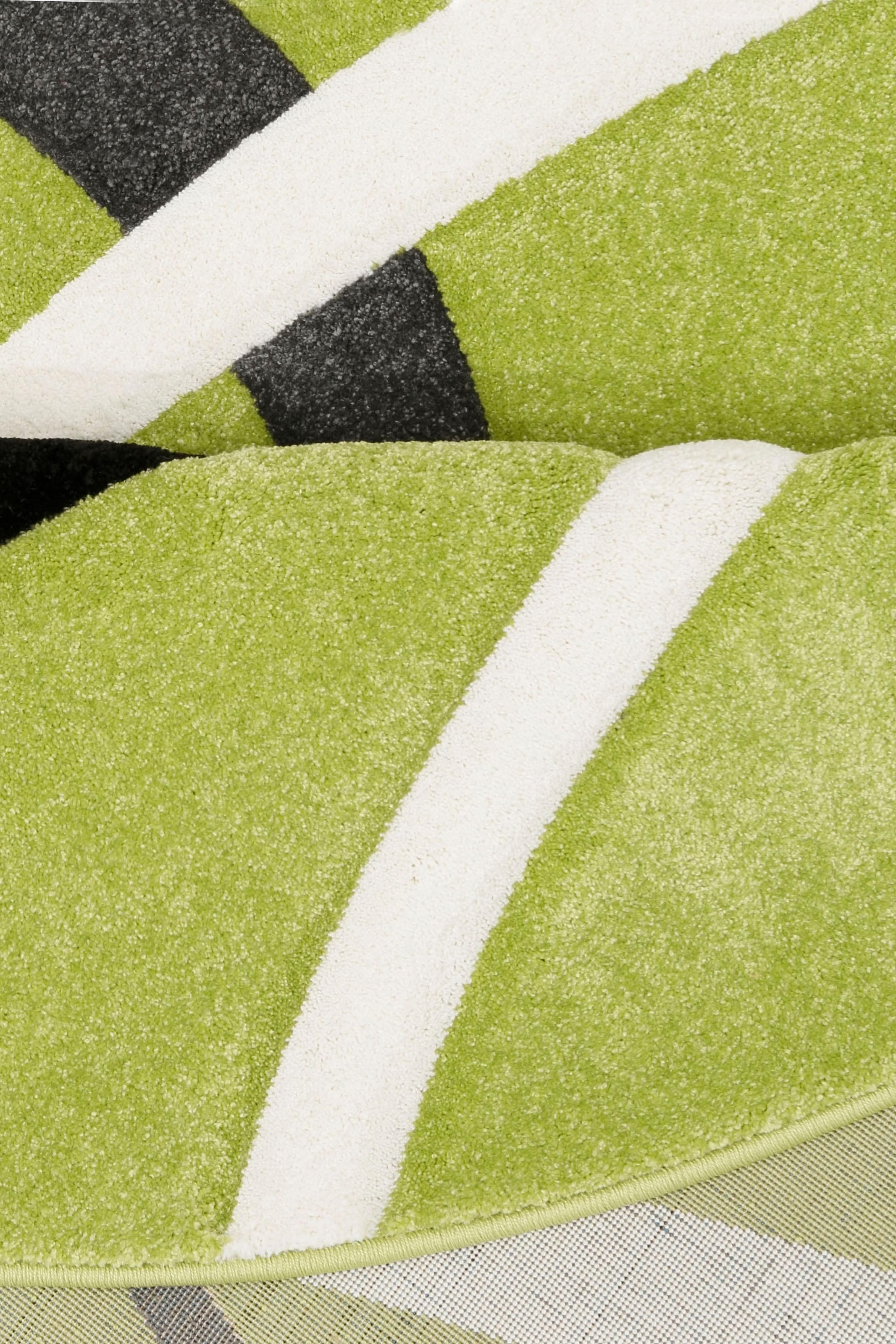 my home Teppich »Bilbao« rund 13 mm Höhe handgearbeiteter Konturenschnitt, Kurzflor, Hoch-Tief, 3D-Design