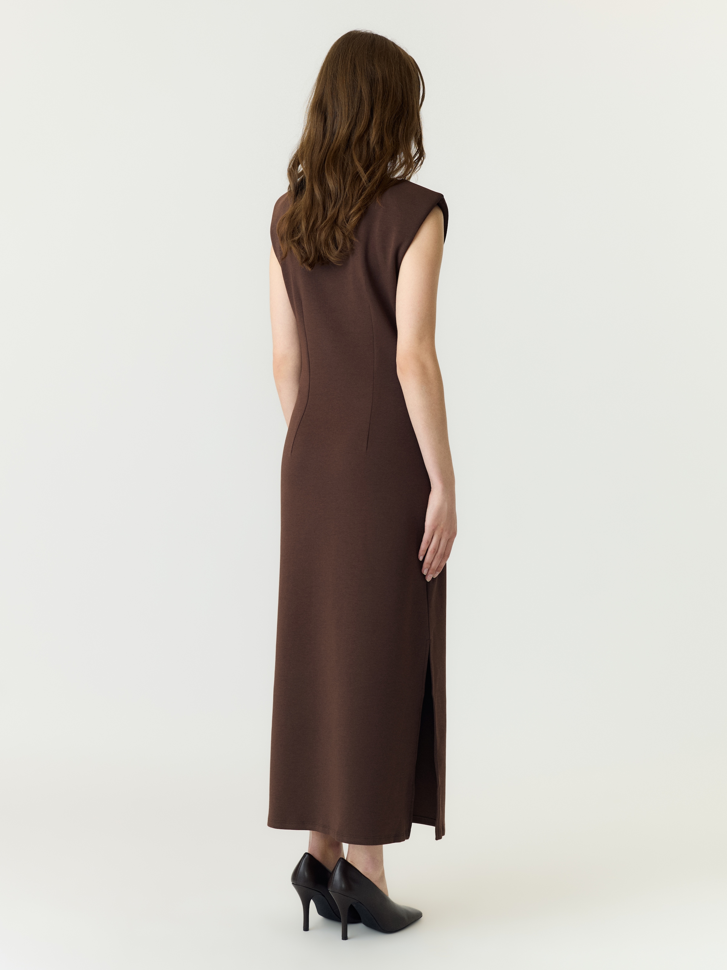 Y.A.S Maxi robe »YASPINA SL LONG DRESS NOOS« Mélange coton avec stretch