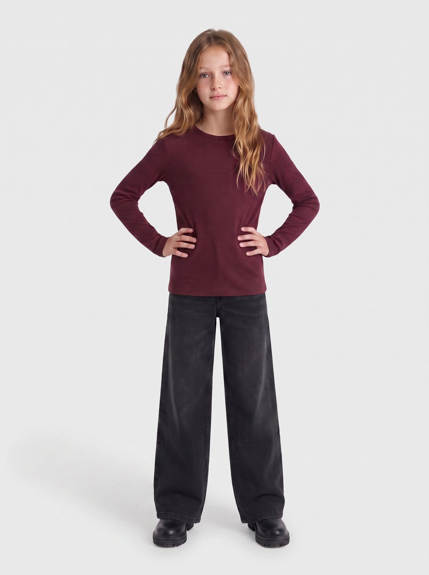 KIDS ONLY T-shirt à manches longues »KOGLUCKY L/S O NECK TOP JRS NOOS« mélange coton, coupe régulière