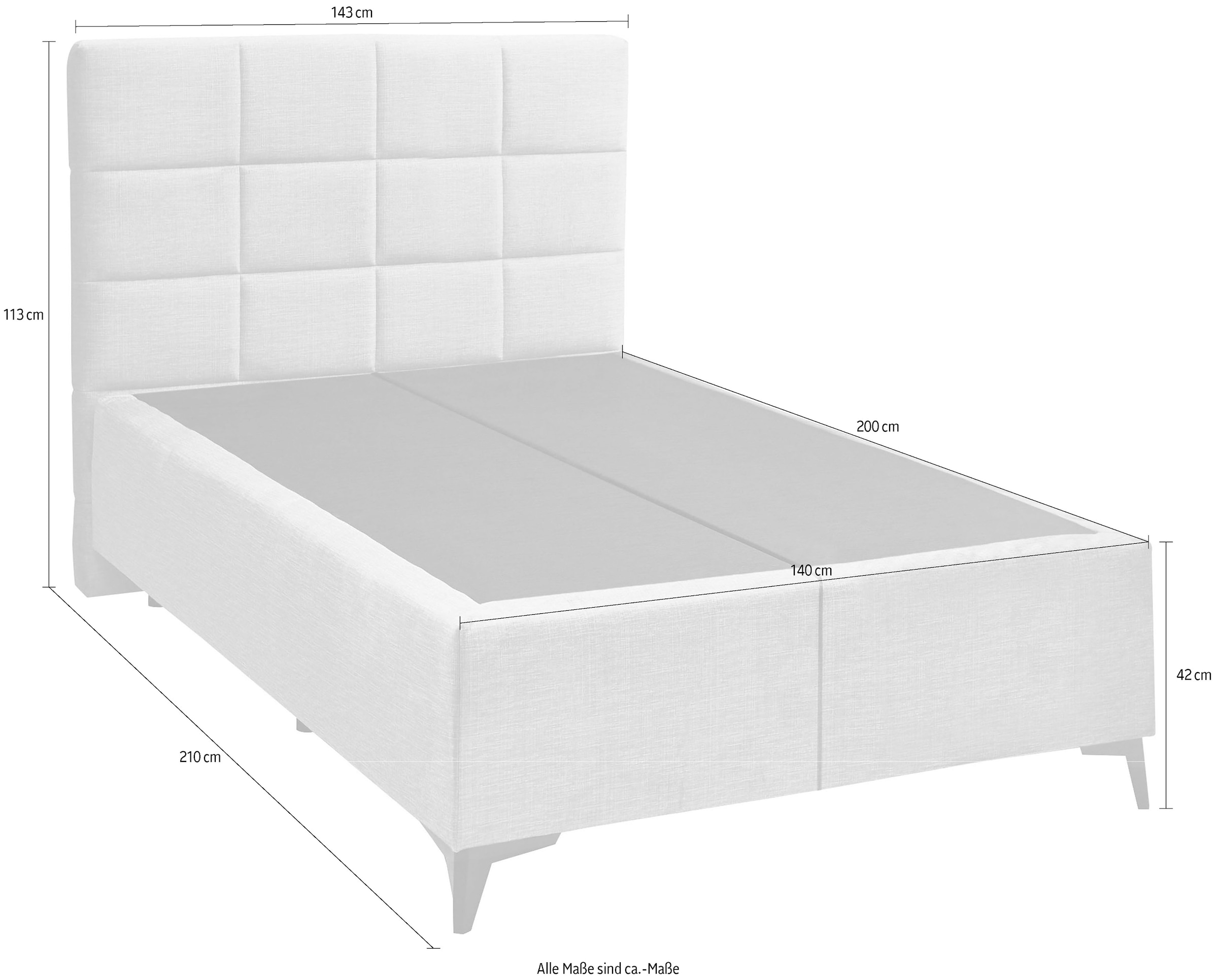ED EXCITING DESIGN Lit boxspring »Navarra« wahlweise mit Matratze