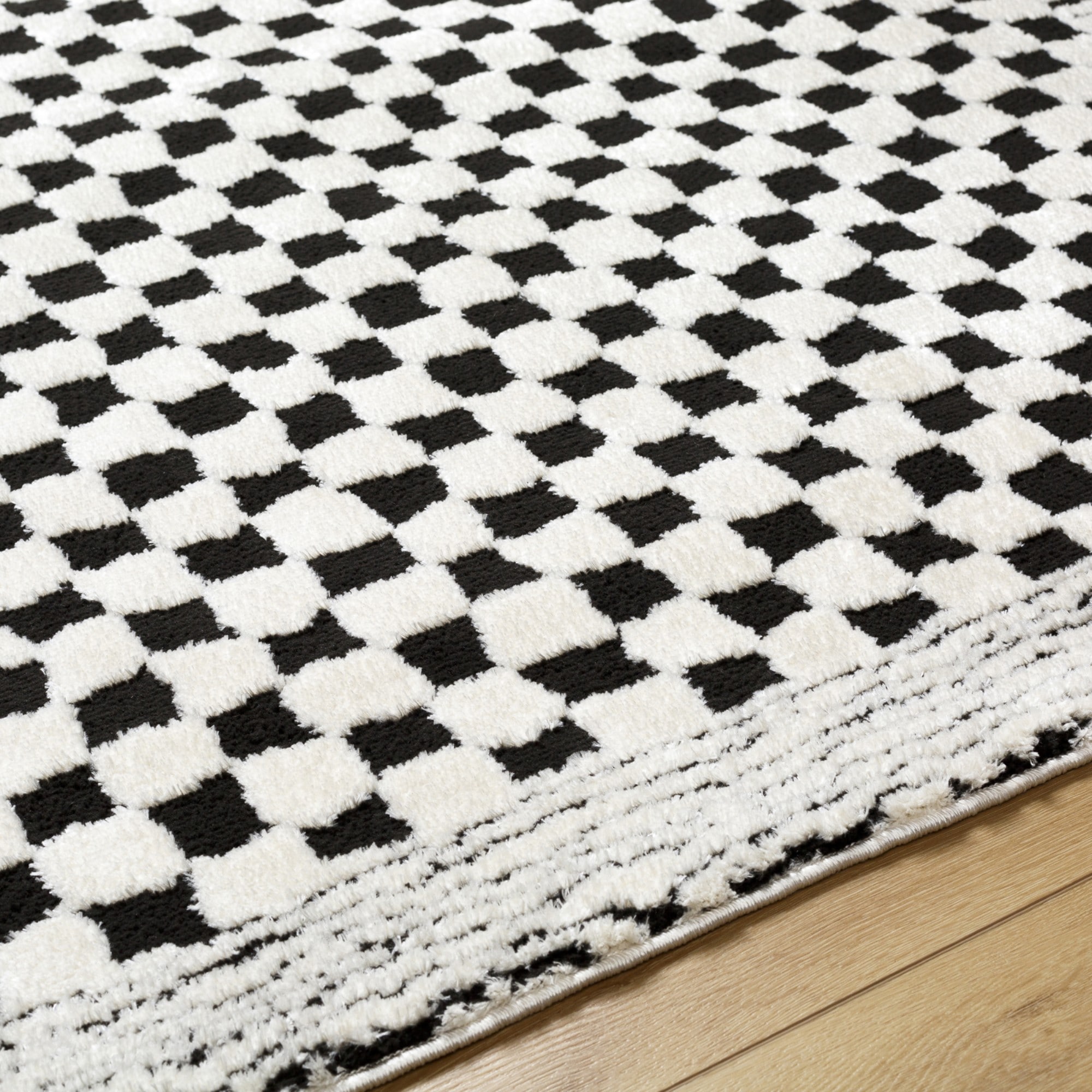 Livabliss Tapis »AVIGNON« Rectangulaire 13,97 mm Höhe motif carreaux – intemporel et polyvalent