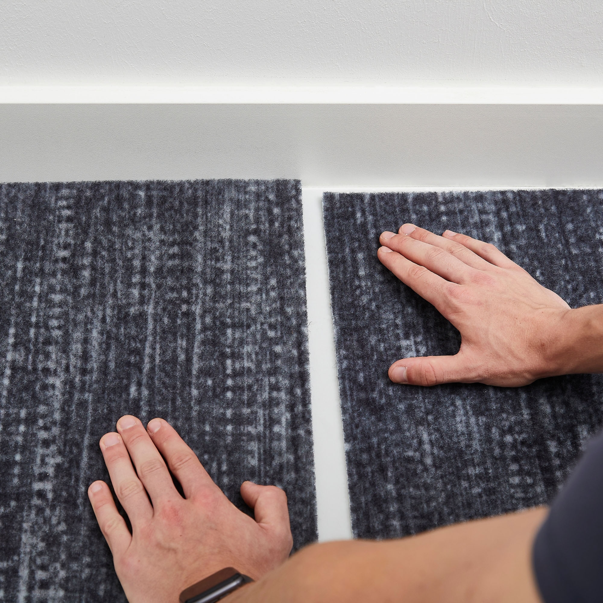 Andiamo Dalle de moquette »Paris Nadelfilz, Gesamthöhe ca. 4 mm« Carré 40x40 cm, autocollant, robuste & résistant, 25 pièces (4 m²)