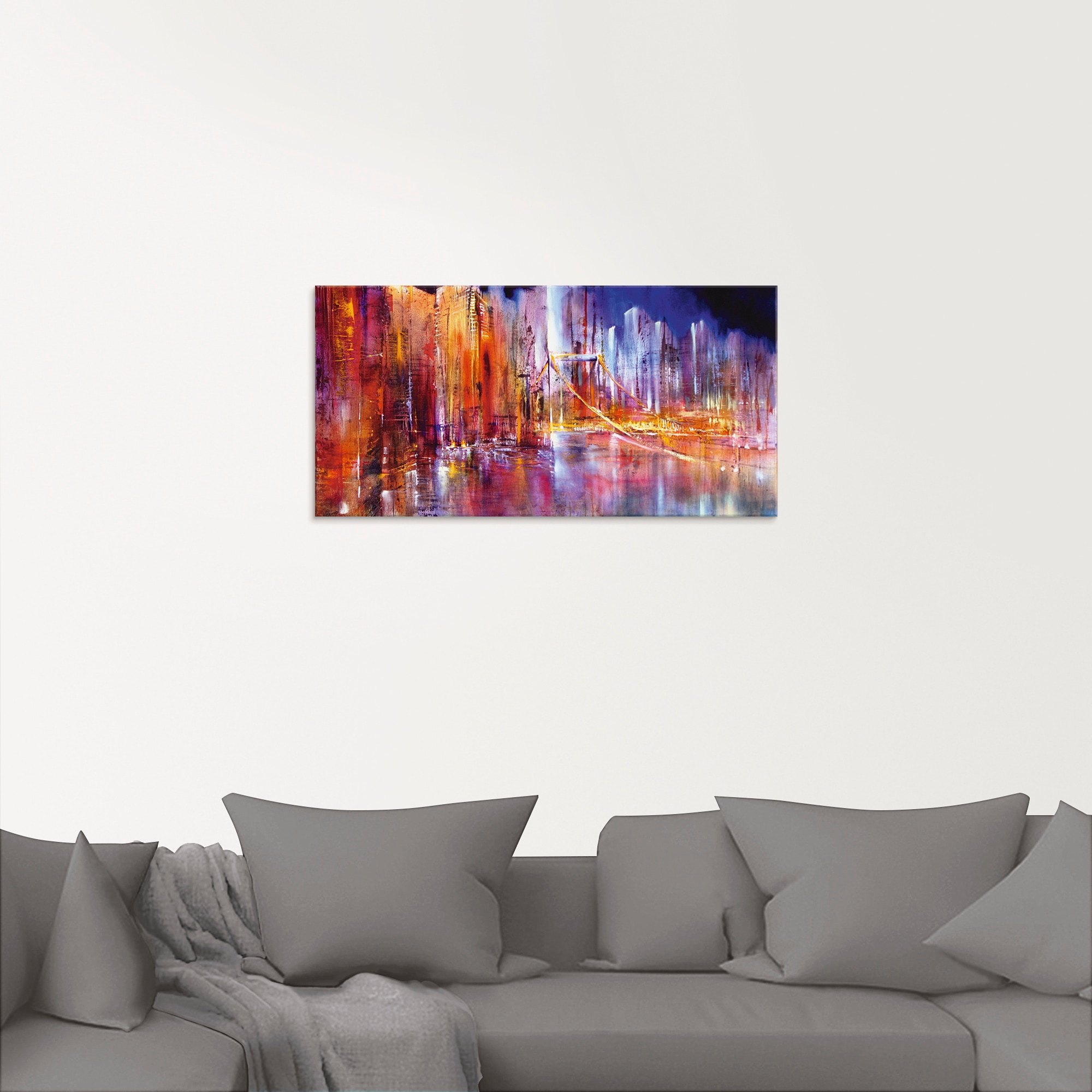 Artland Tableau en verre »Stadtansicht II« 1 cuis tlg. in verschiedenen Grössen