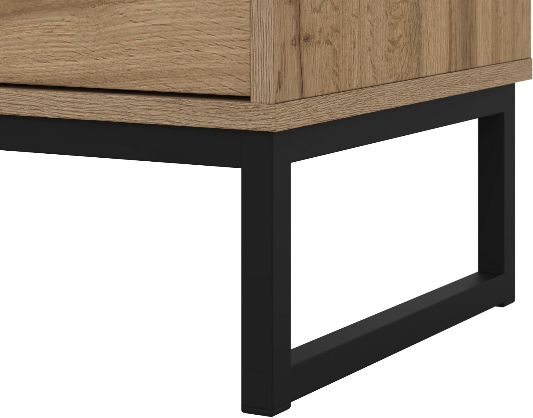 GOODproduct Lowboard »Loft, Breite 208,5 cm, TV-Board mit 4 Klappen, Metallkufen« TV-Kommode mit viel Stauraum, push-to-open-Funktion