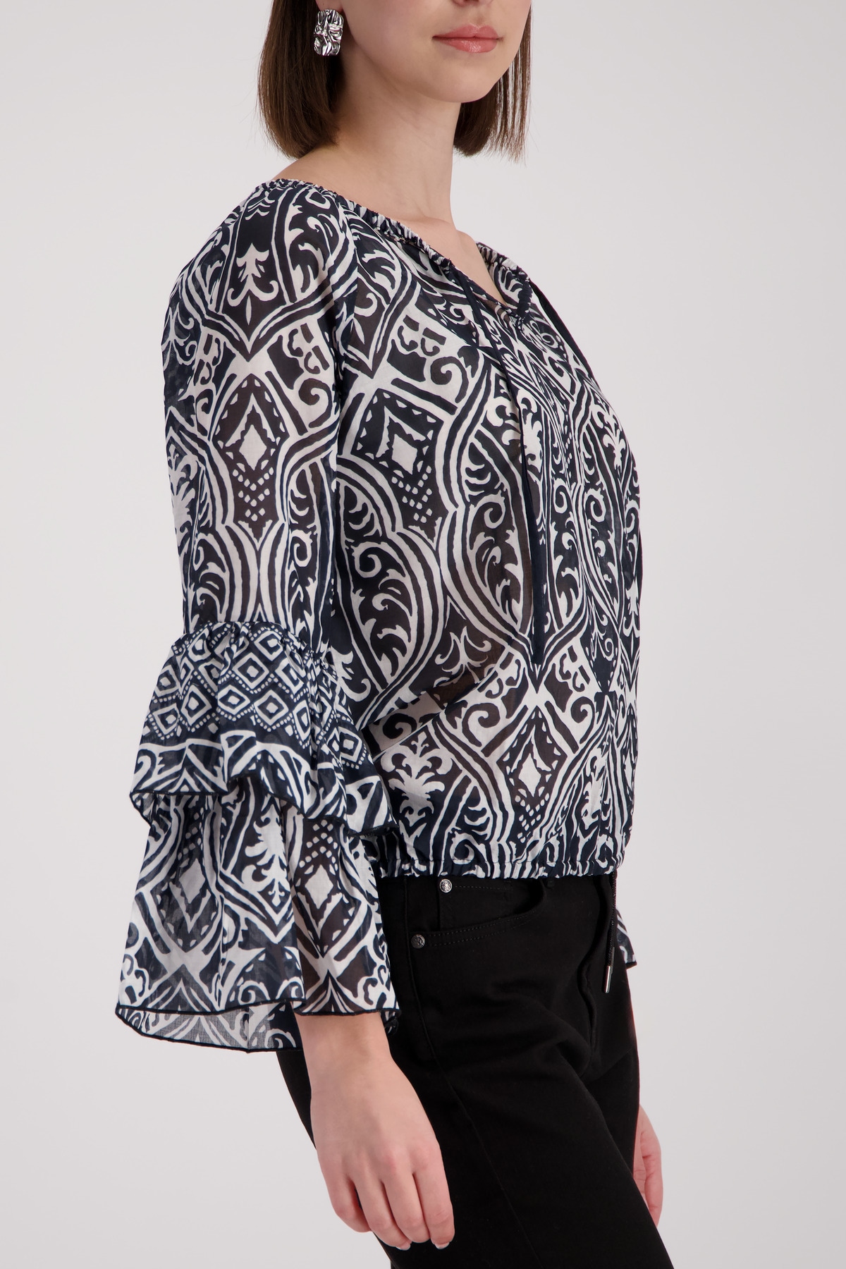 Monari Schlupfbluse mit Alloverprint