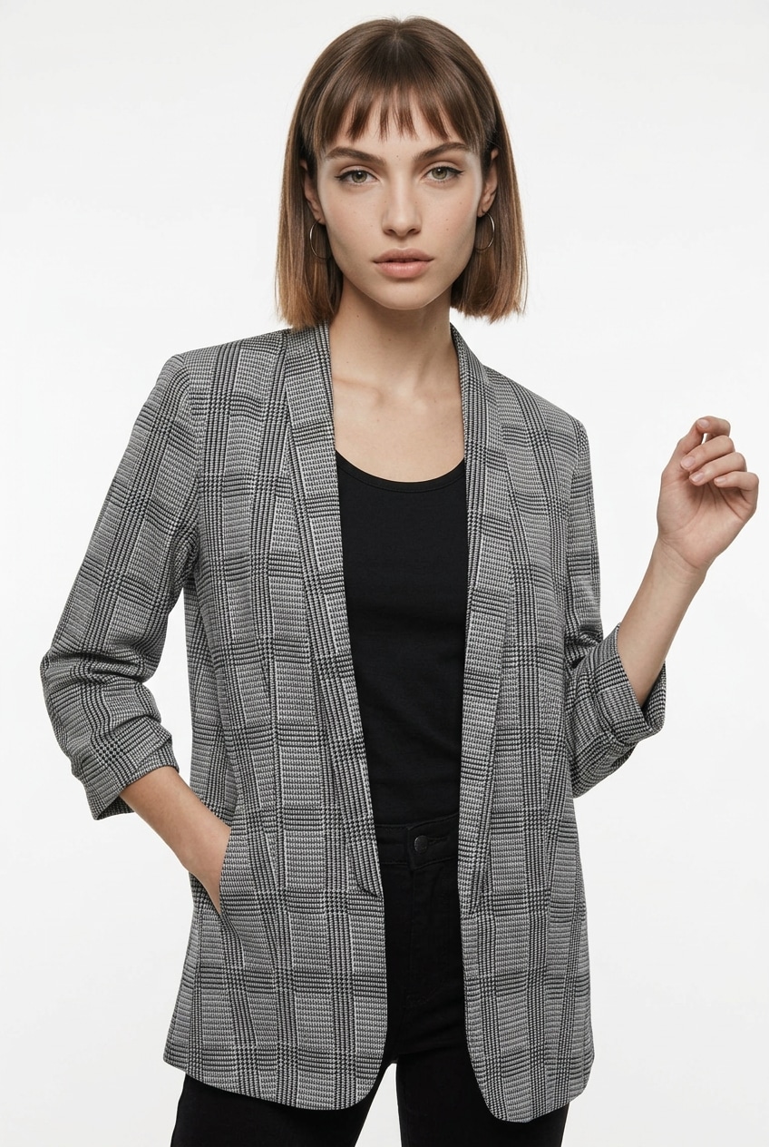 pieces Blusenblazer »PCBOSELLA 3/4 PRINTED BLAZER NOOS« mit 3/4 Ärmel