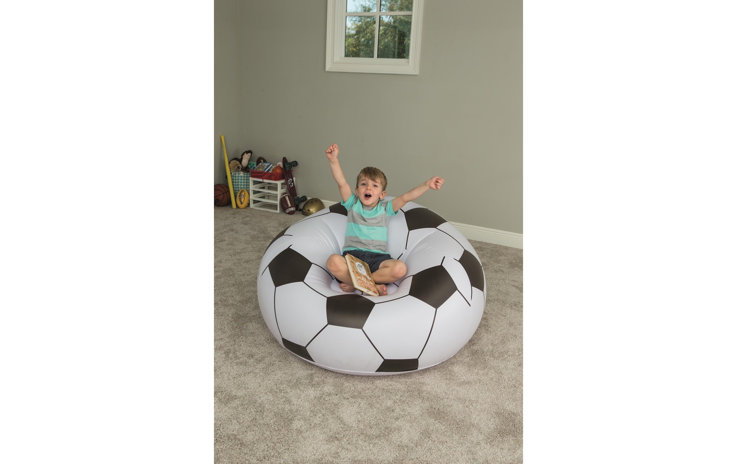 Bestway Fauteuil gonflable »Up, In und Over Fussball, 114 x 112 cm«
