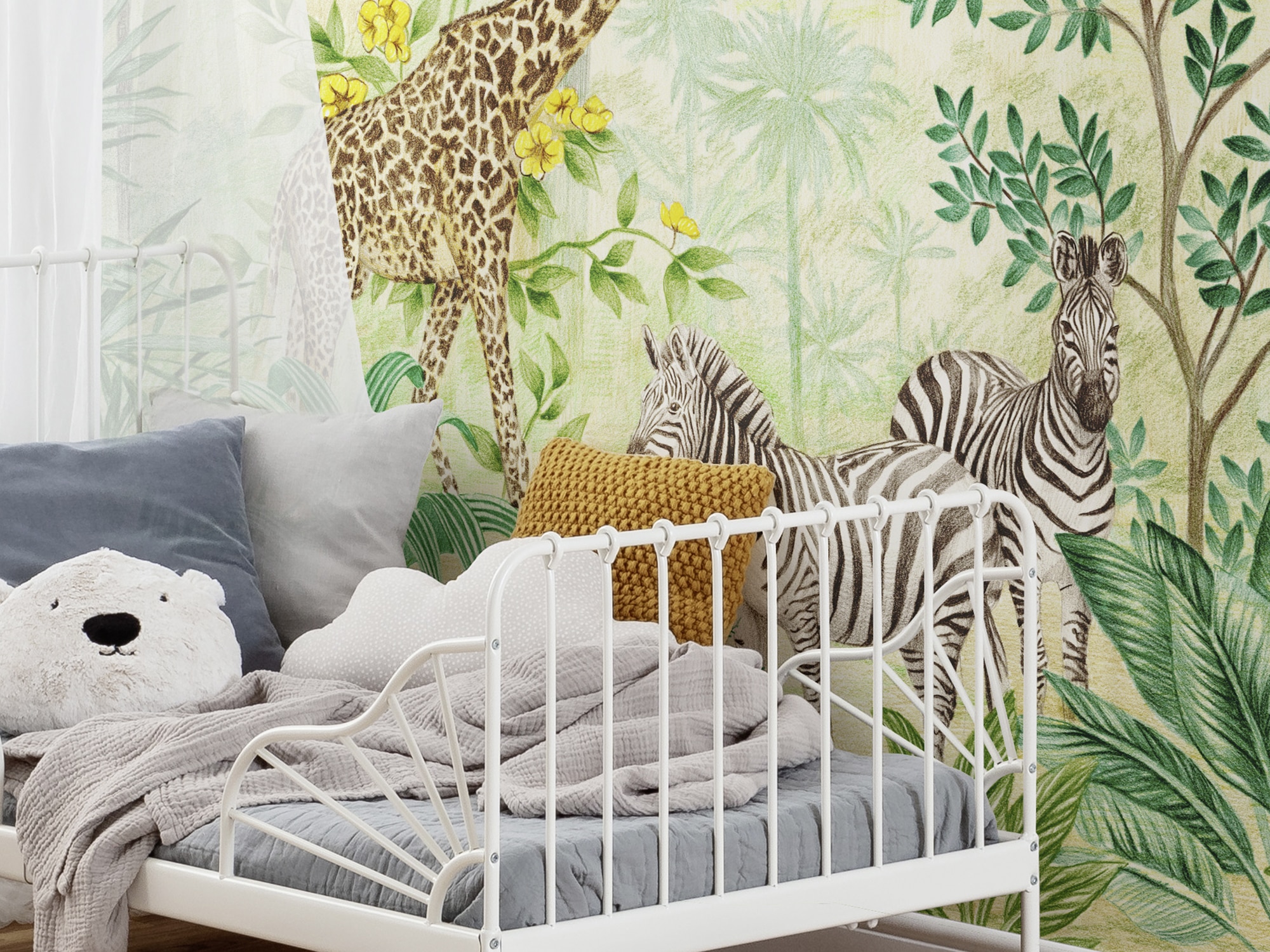 Komar Fototapete »Jungle Adventure« bedruckt glatt 350 x 250 cm (Breite x Höhe) - Tapete, Vlies, Wohnzimmer, Schlafzimmer