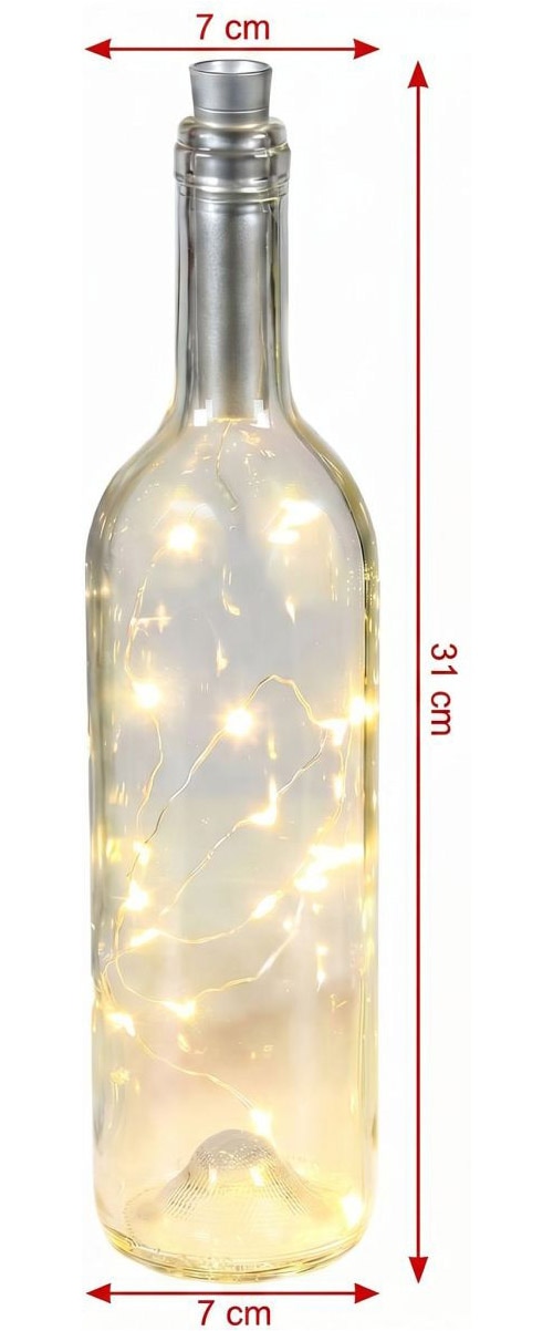 Ambiente Haus LED Aussen-Tischleuchte »Glasflasche mit LED-Licht 31cm« 1 Stk. Warmweiss