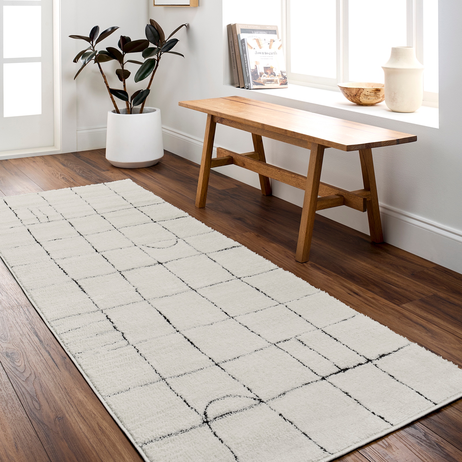 Livabliss Tapis »INCHON« Rectangulaire 14 mm Höhe Skandi Design, Modern Boho Kurzflor Wohnzimmerteppich, Schlafzimmer
