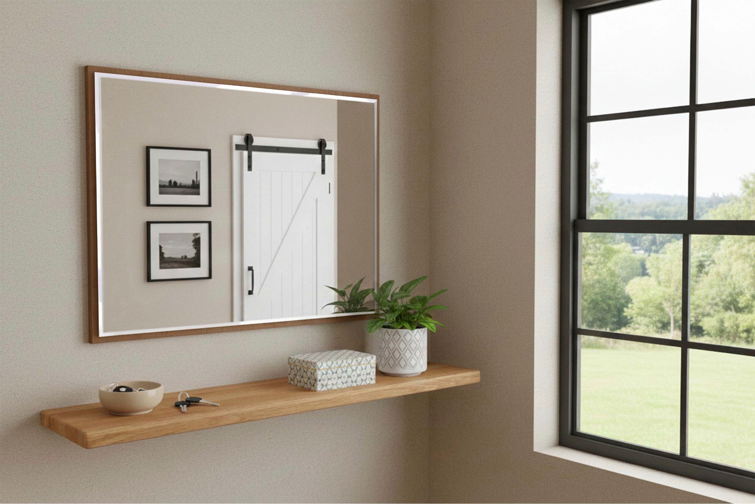 WIEMANN Wandspiegel »Lausanne, rechteckig, Erle-Nachbildung, 110x85x3 cm«