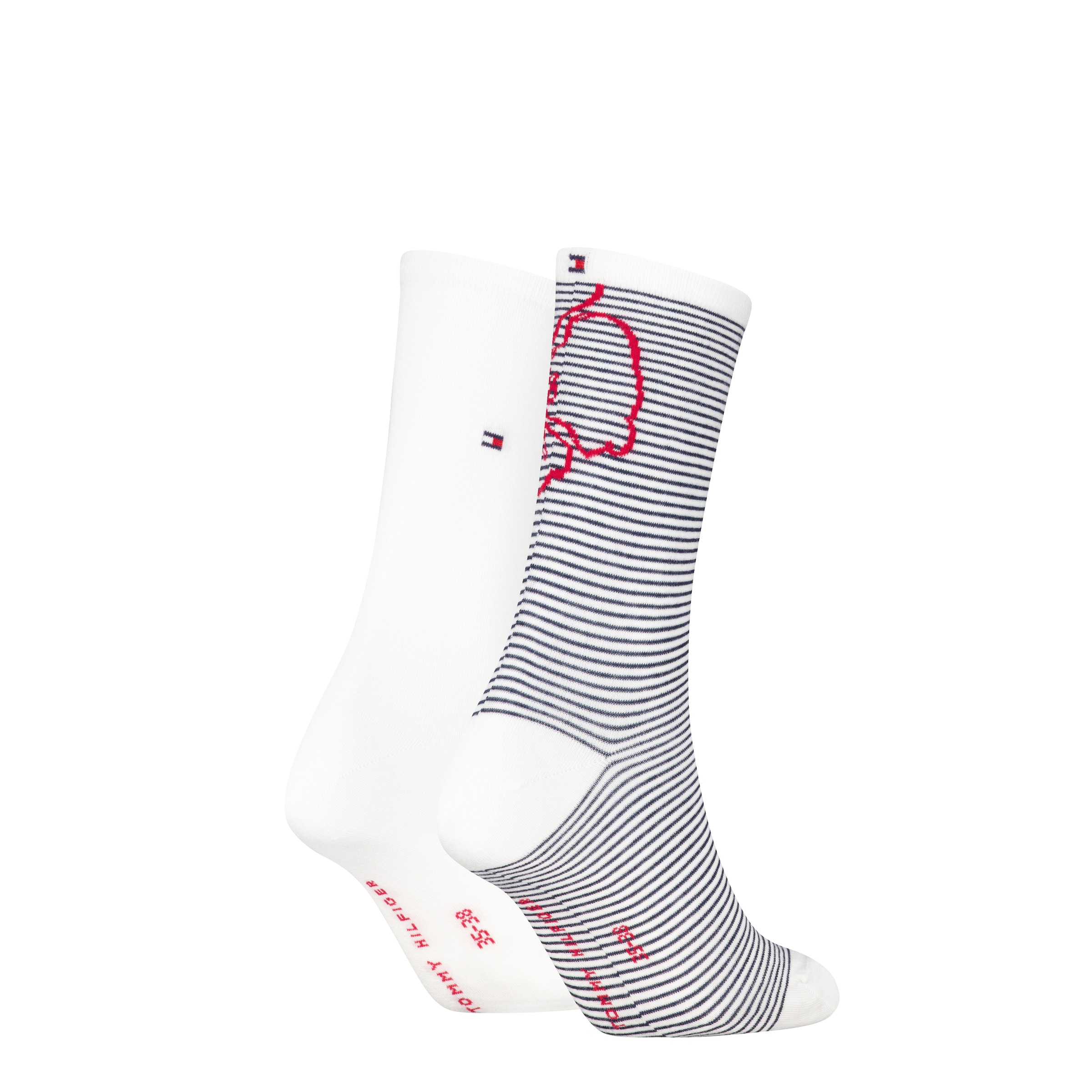 Tommy Hilfiger Socken »TH WOMEN SOCK 2P FLOWER STRIPE« 2 Paar, 