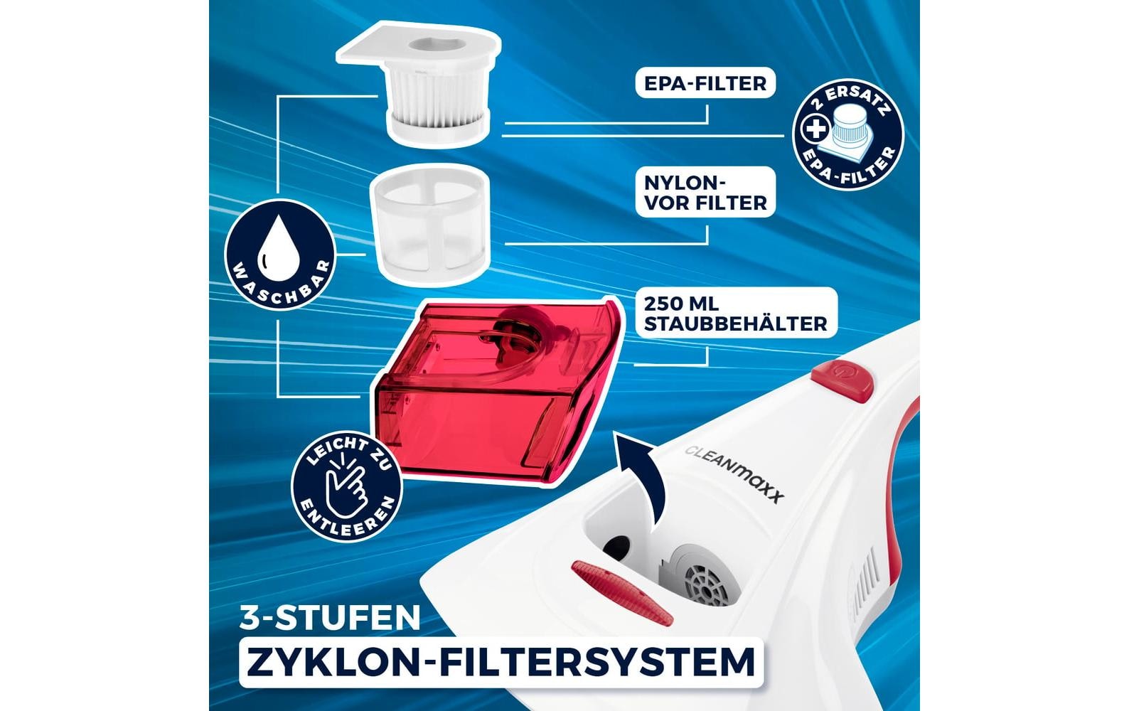 CLEANmaxx Appareil de nettoyage de matelas »mit UV-C-Licht 300W«