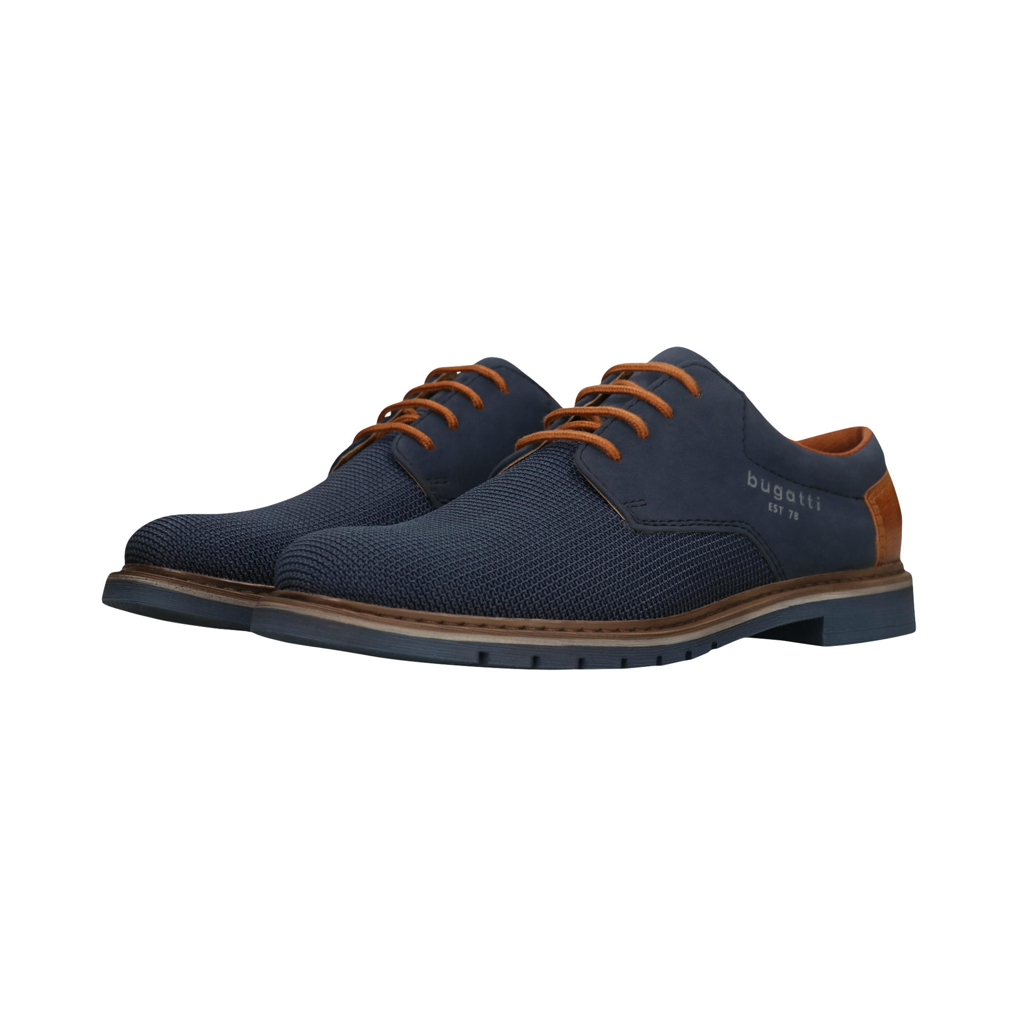 bugatti Schnürschuh  Blockabsatz, Businessschuh, Abendschuh mit Logoprägung