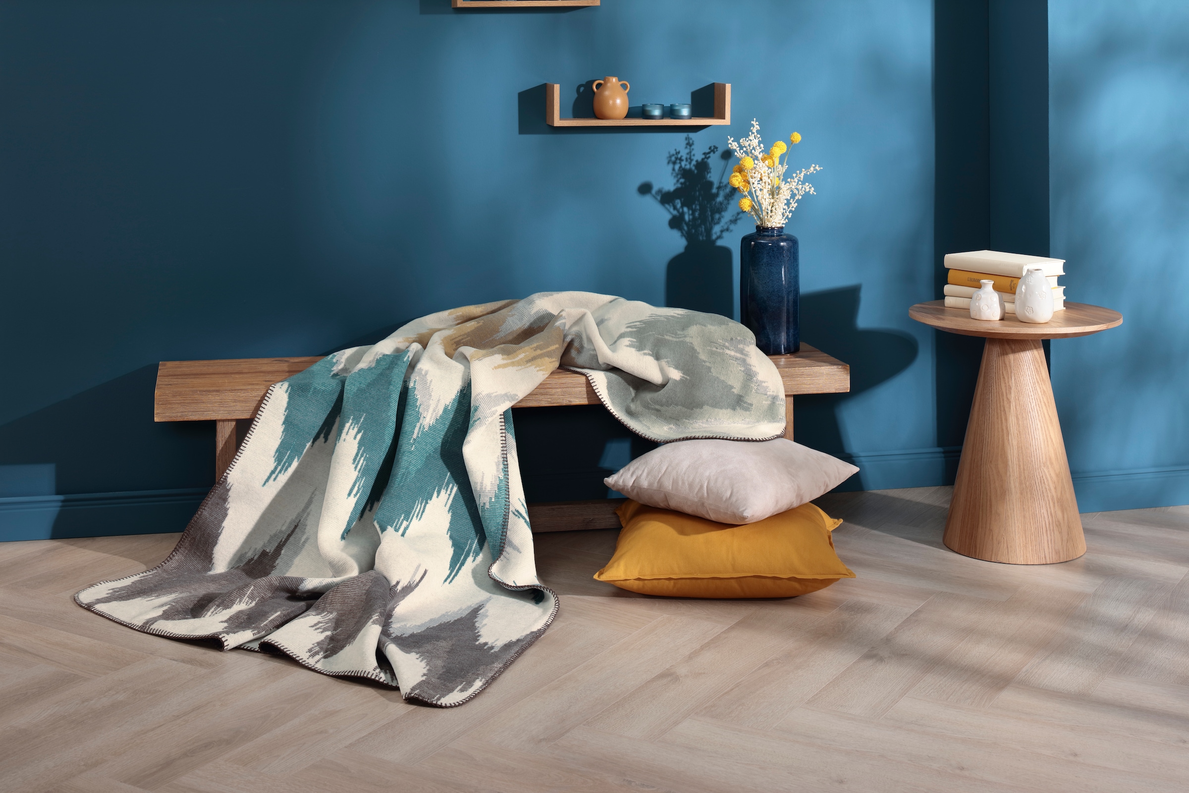 Biederlack Couverture d'intérieur »Aurora Lines« 150 x 200, mit Zierstich
