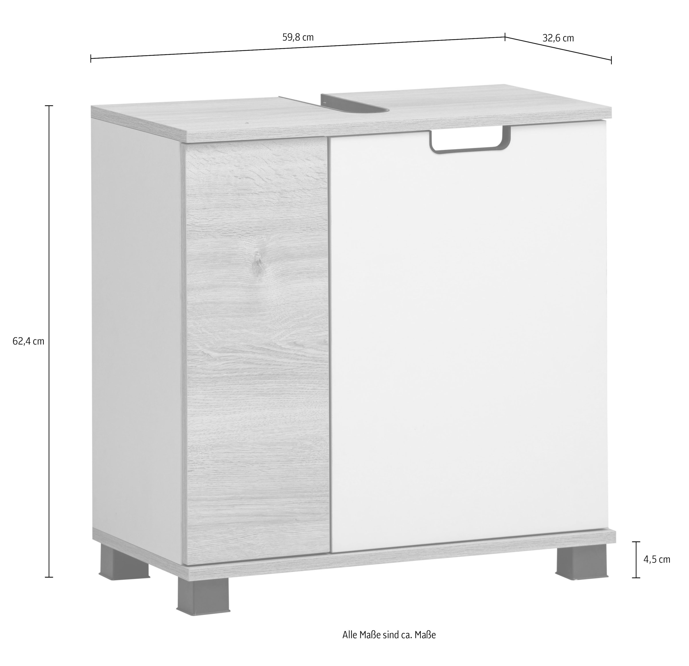 Schildmeyer Armoire sous lavabo »Emmik, Breite 59 cm« Made in Germany