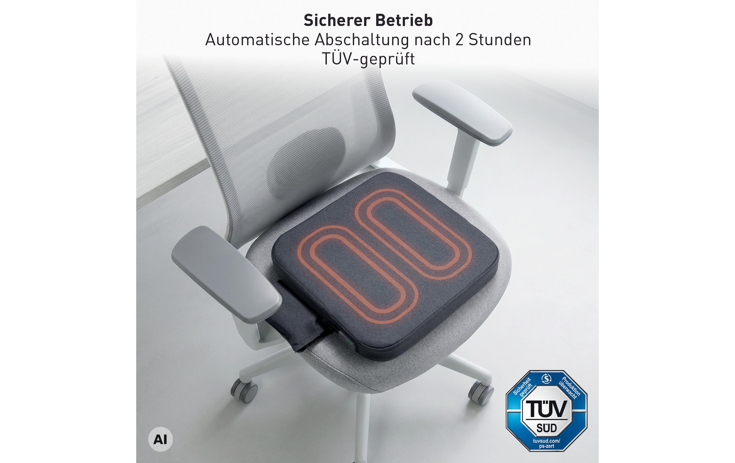 LEITZ Coussin chauffant pour siège »Leitz iComfi Beheizbares Sitzkissen «