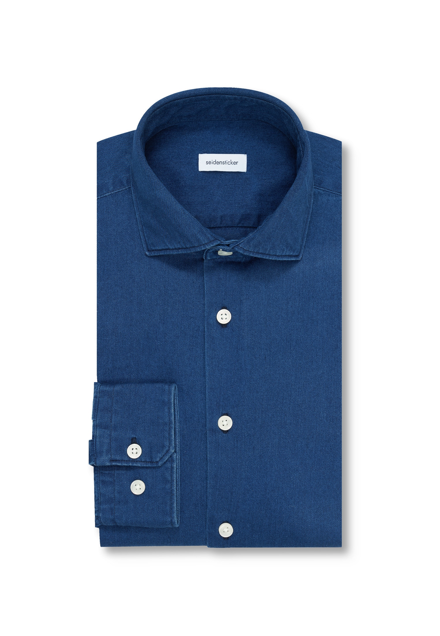 seidensticker Chemise en jean Regular 1/1 Kentkragen Denim