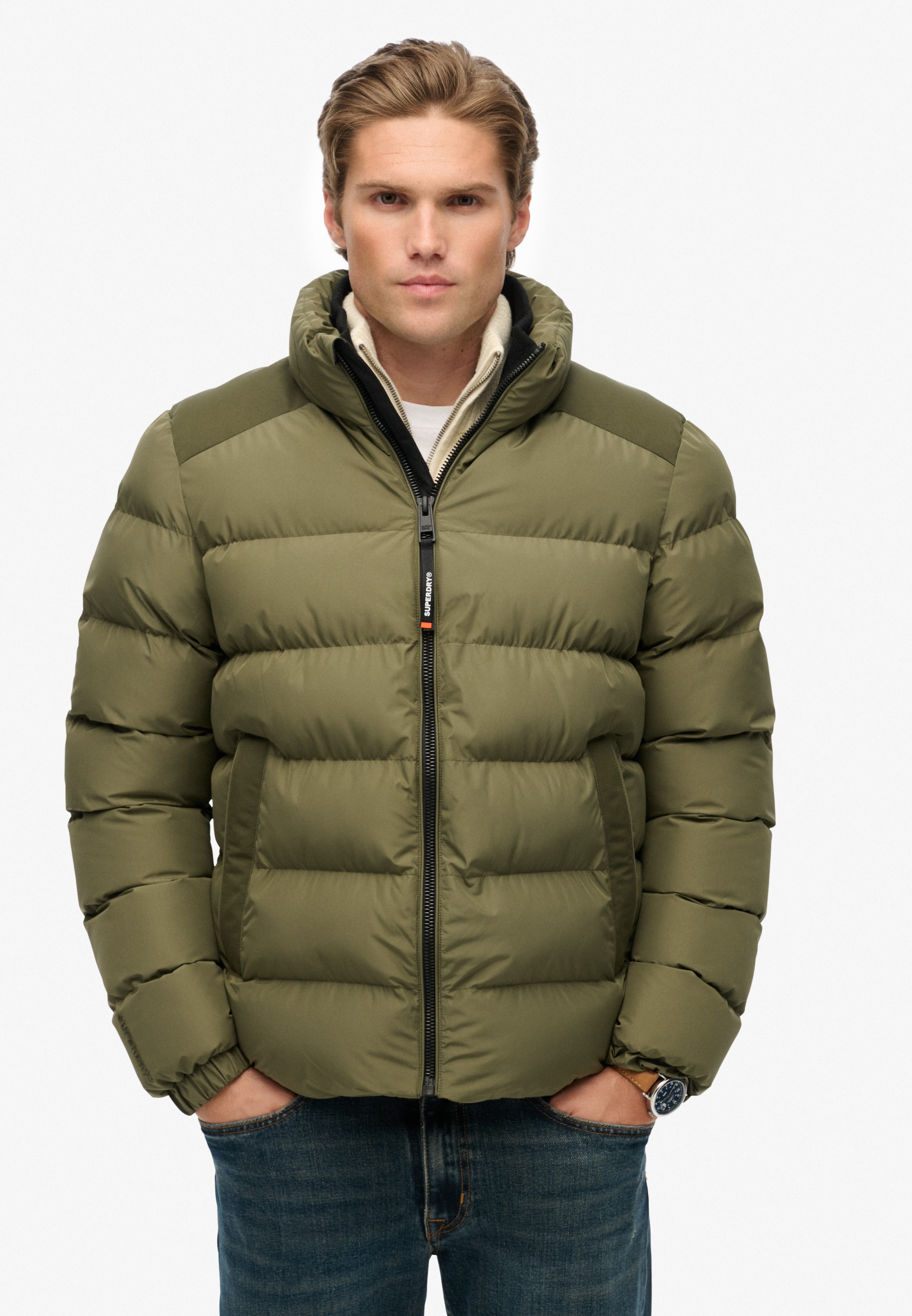 Superdry Steppjacke »SPORTS PUFFER JACKET« ohne Kapuze