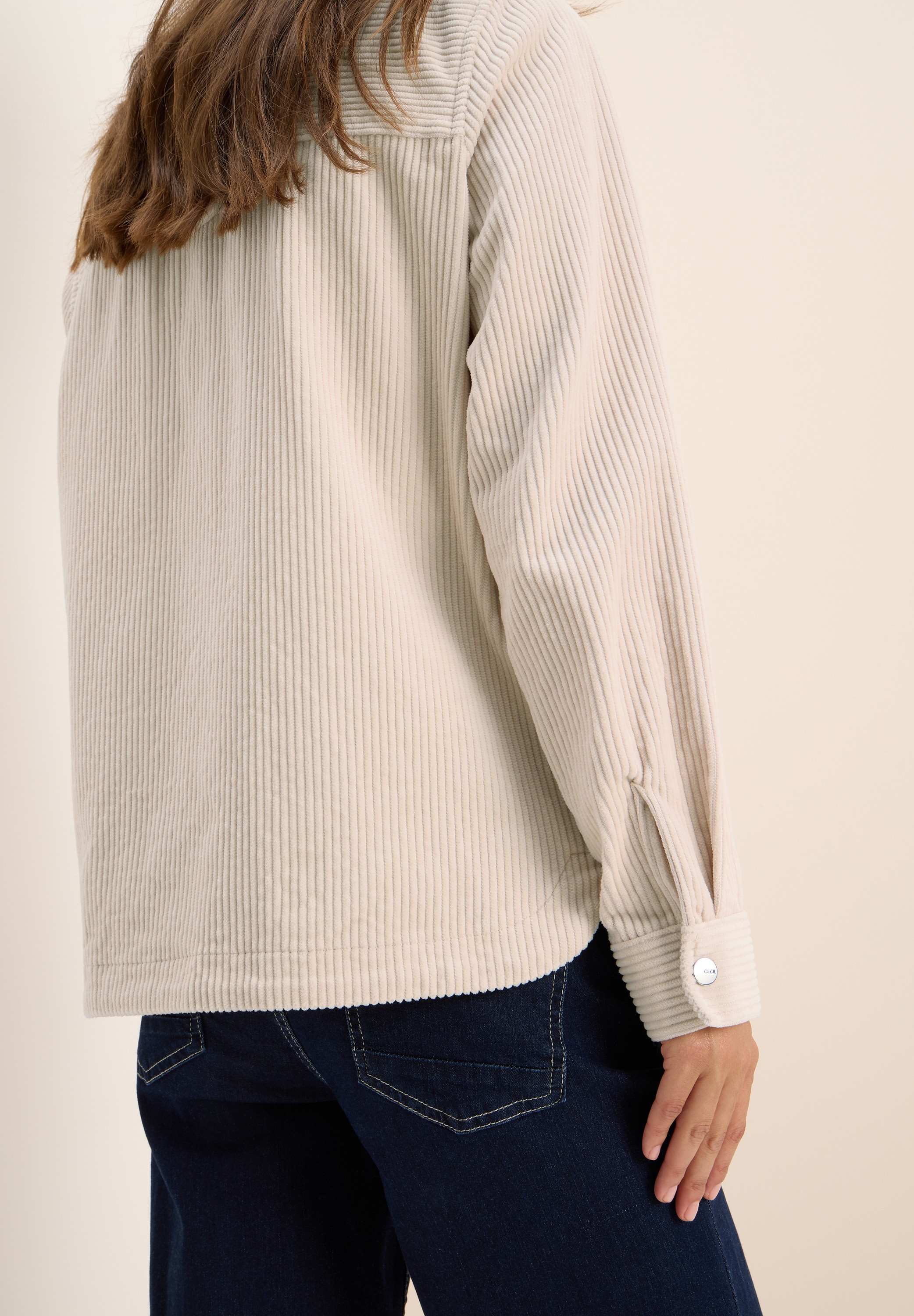 Cecil Veste en velours côtelé mit Knöpfen