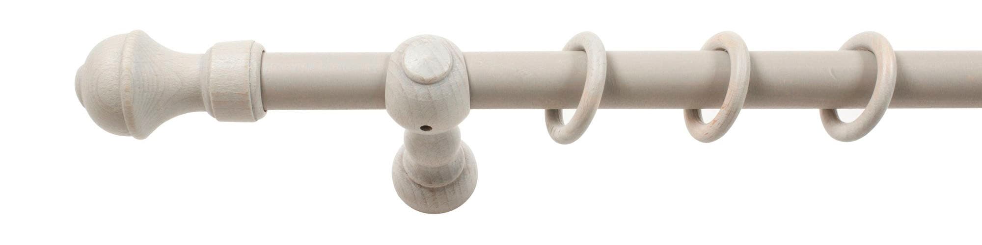 SN DECO GROUP Gardinenstange »Ares« 1 läufig-läufig Fixmass 28 mm, Holz, verschiedene Längen und Farben, Komplettset