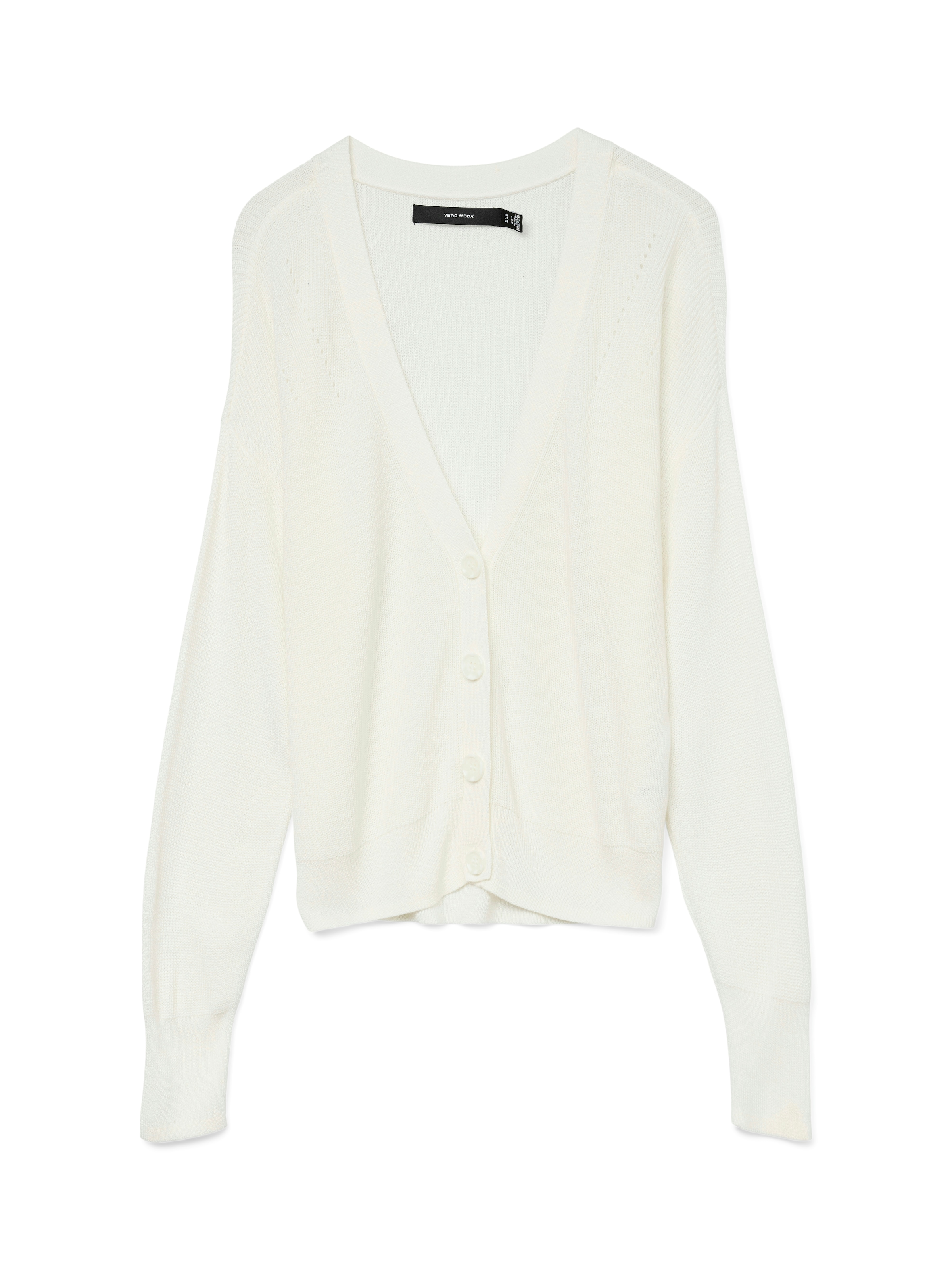 Vero Moda Strickjacke »VMNEWLEXSUN LS SHORT V-NECK CAR GA NOOS« mit Knopfleiste