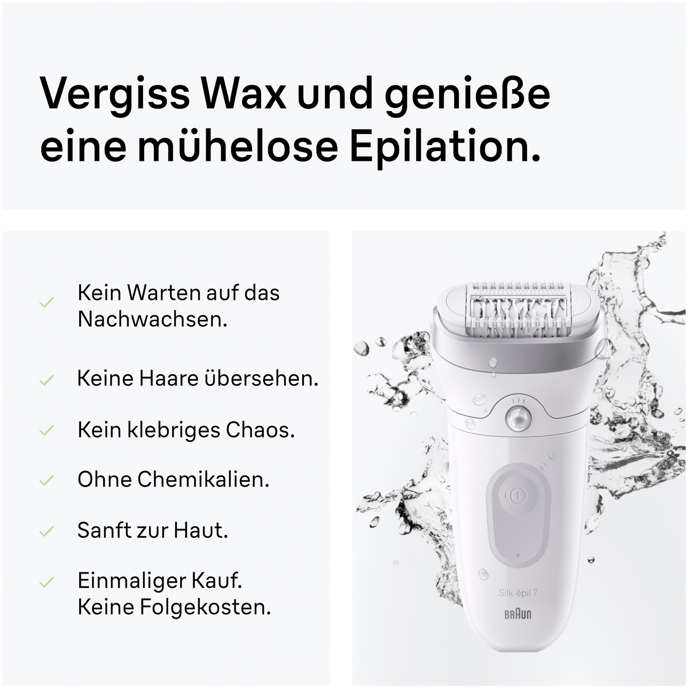 Braun Épilateur »Silk-épil 7 SE7-241« Wet & Dry, inklusive Rasieraufsatz, Trimmeraufsatz und Bikini-Trimmer
