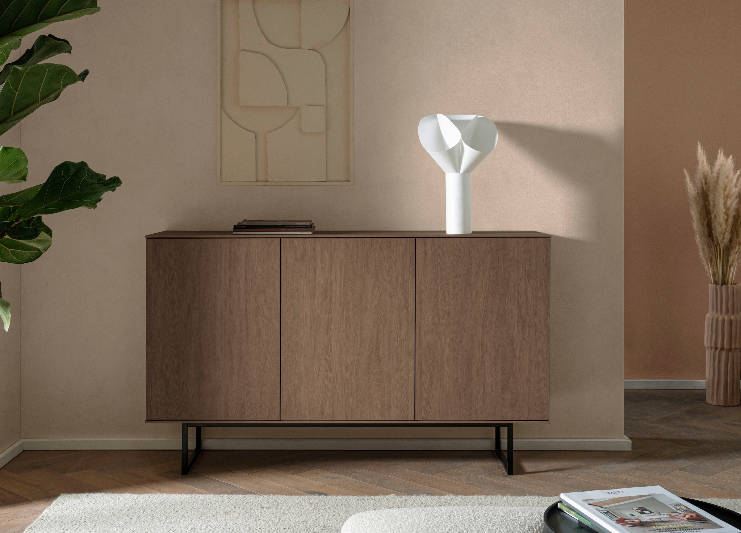 Home affaire Buffet »Lund, moderner Schrank, Kommode mit Kufengestell« surface supérieure visuellement fine, aspect haut de gamme, espace de rangement suffisant