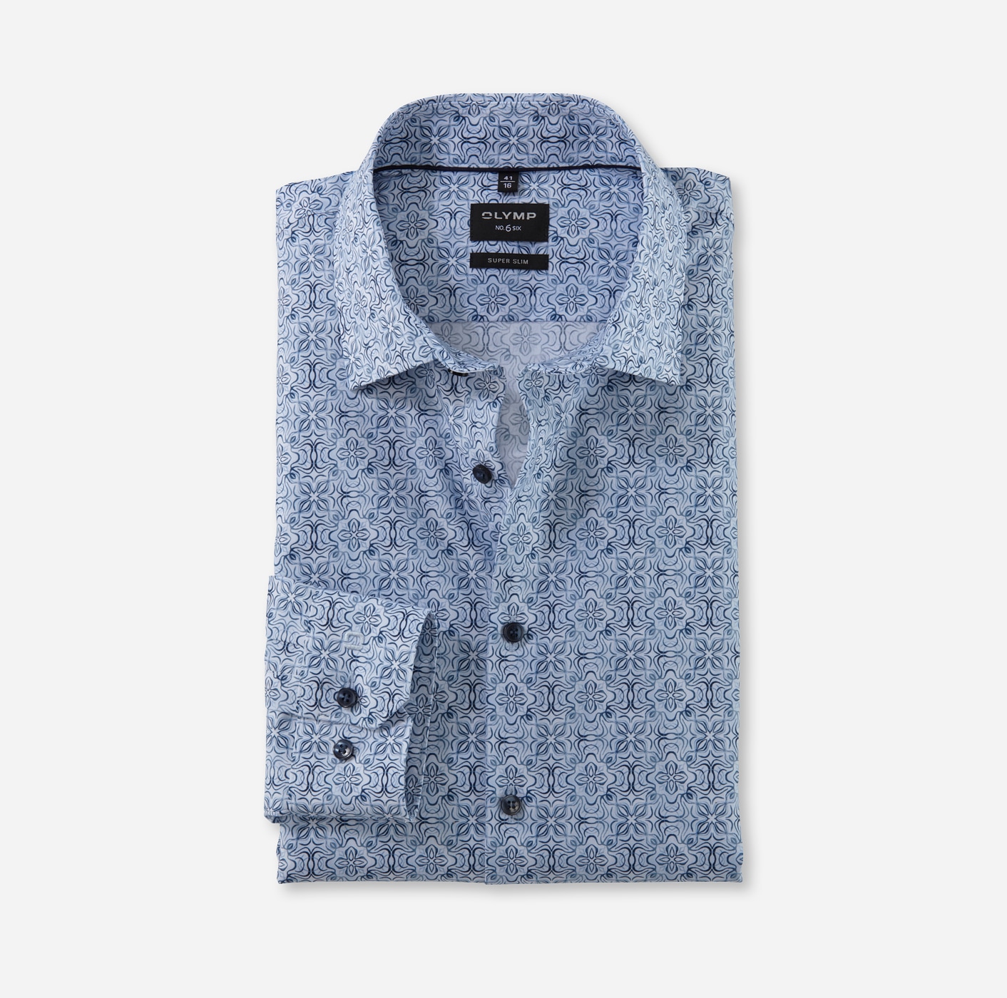OLYMP Businesshemd »No 6 six« modisch gemustert