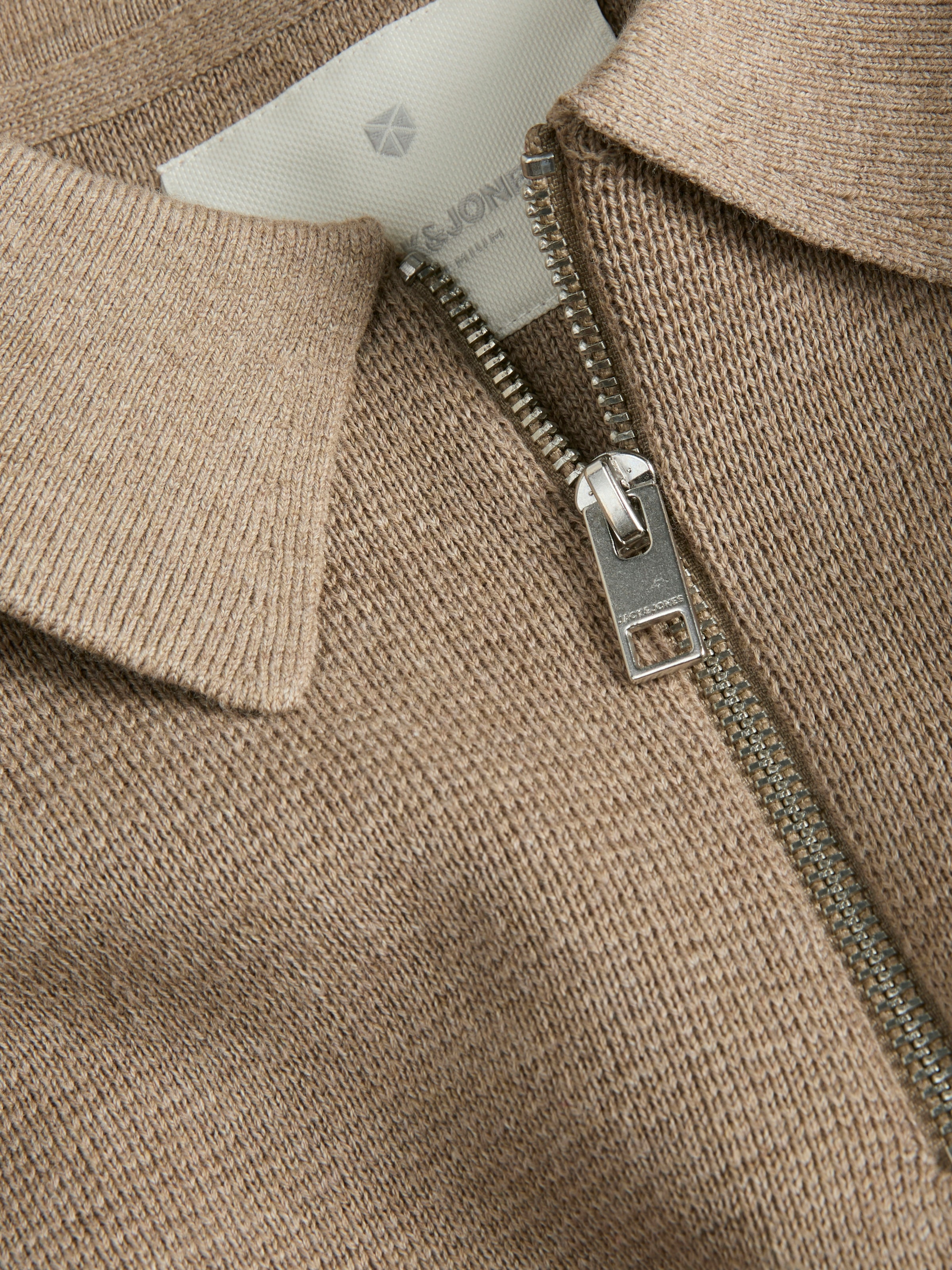 Jack & Jones Pull à col polo »JPRBLAMILANO STITCH KNIT ZIP POLO SN«
