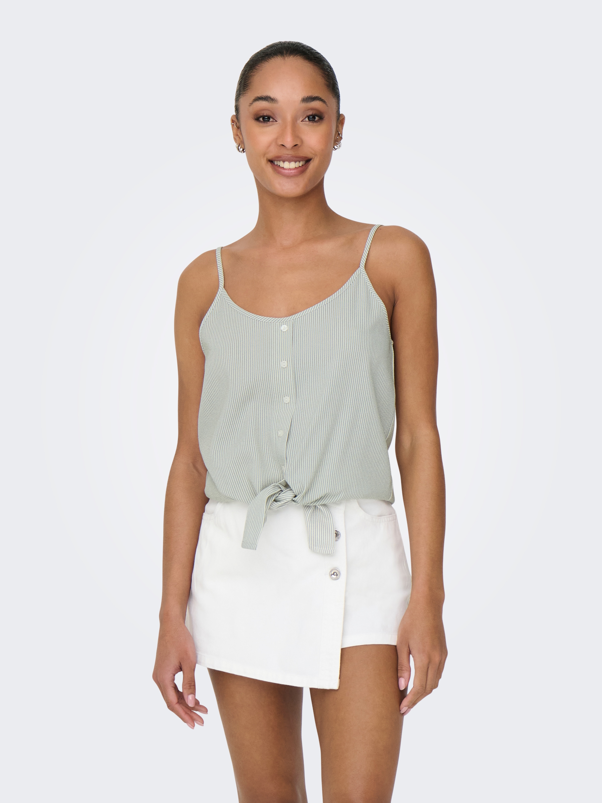 ONLY Trägertop »ONLLECEY SL KNOT SINGLET NOOS WVN«, mit geknotetem Detail
