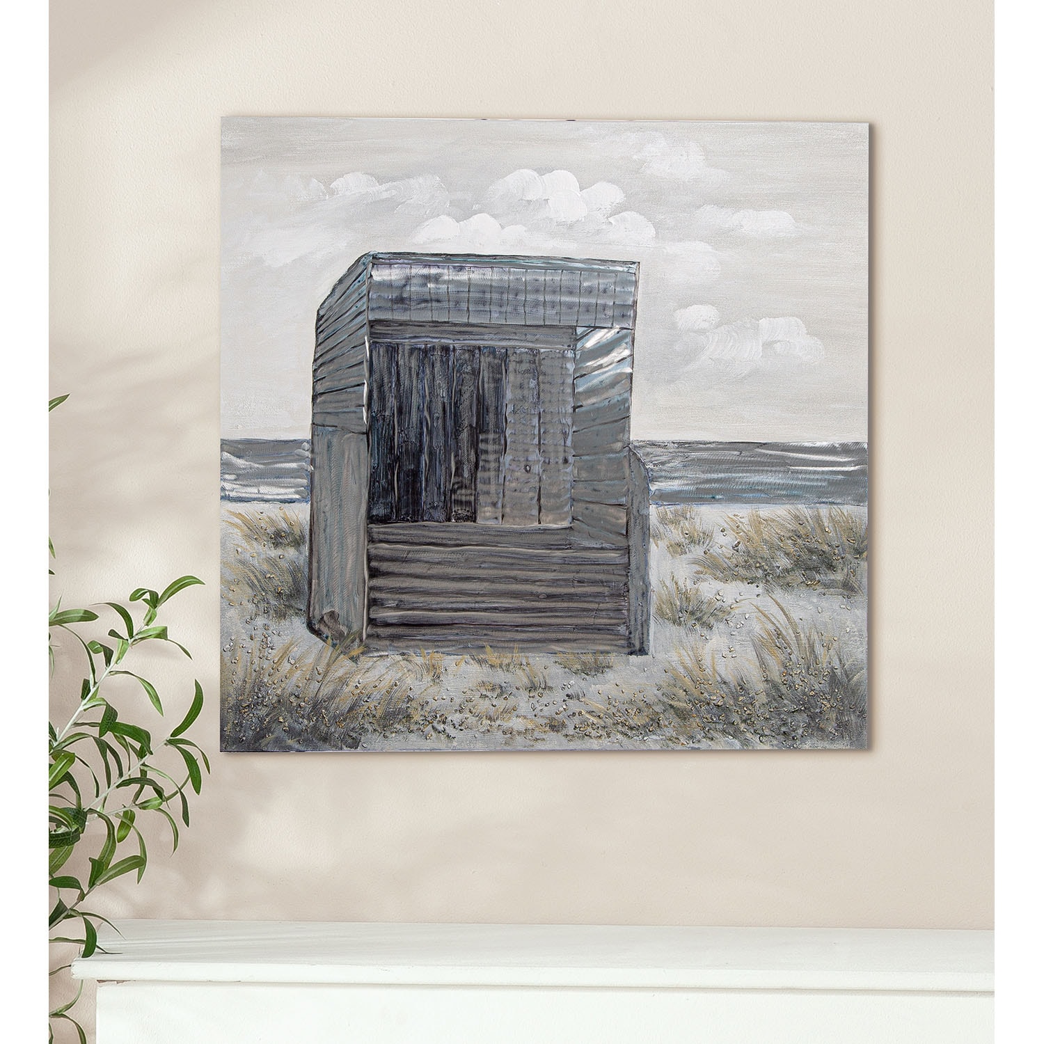 GILDE Tableau sur toile »Bild quadratisch Strandkorb« 1 cuis tlg.