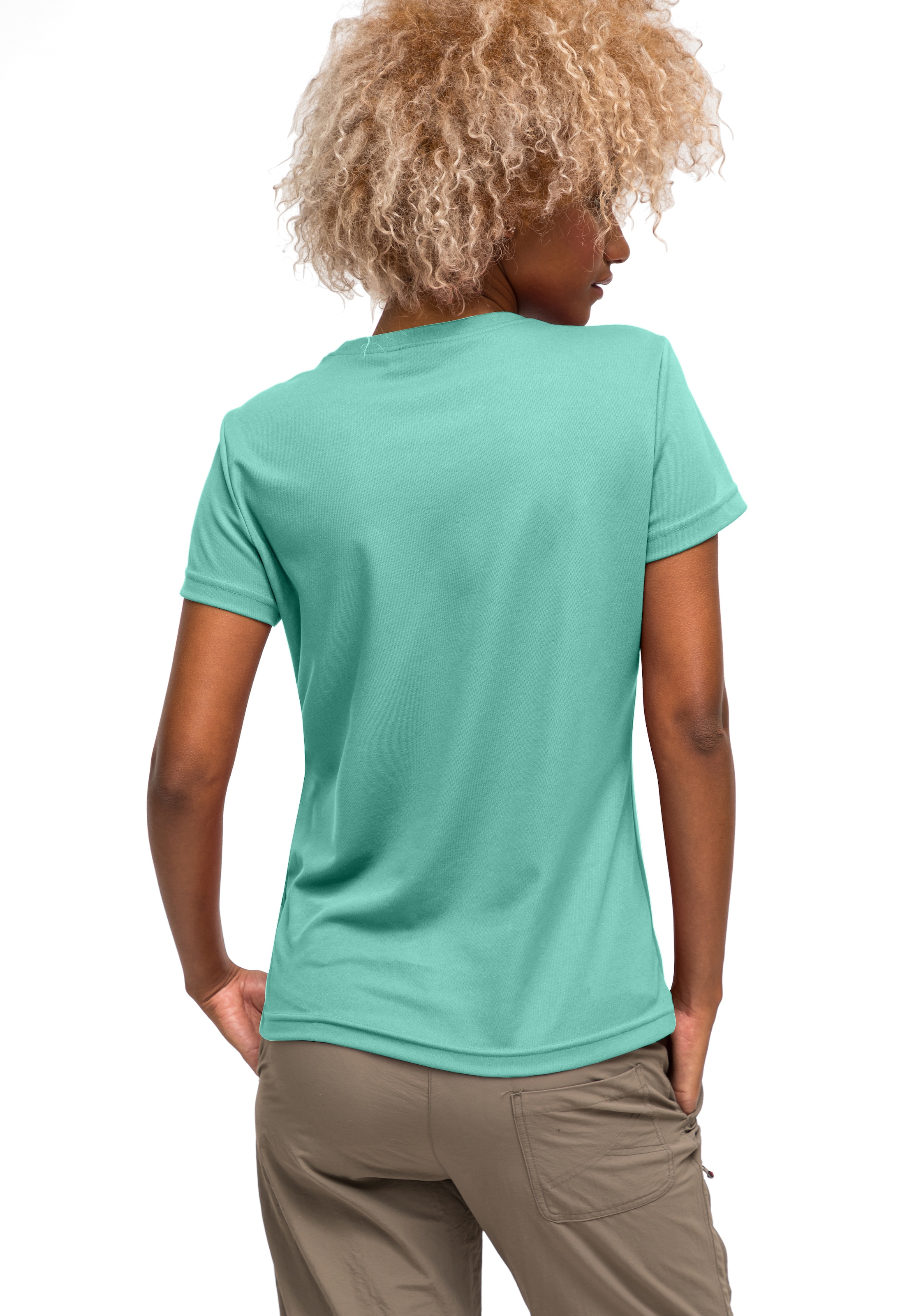 Maier Sports T-shirt »Waltraud« t-shirt femme manches courtes, t-shirt fonctionnel léger d'été, col rond, coupe régulière