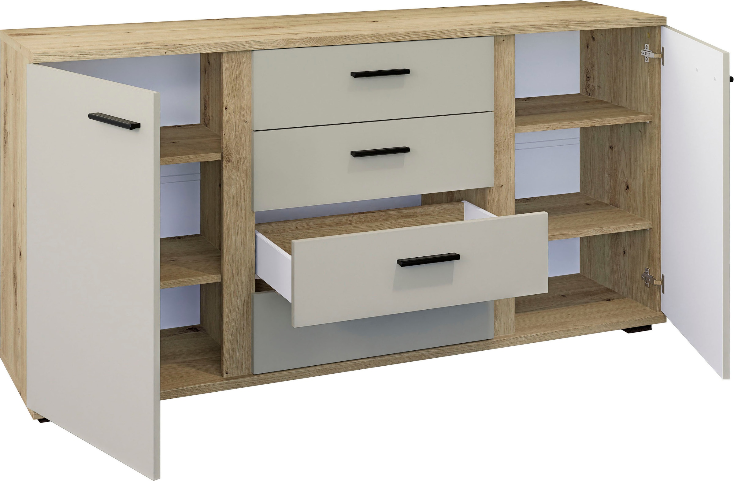 HBZ Sideboard »Kanada, BxHxT 170x84x40 cm« 1 cuis tlg. Breite 170cm, Unterflurauszug, Melaminbeschichtung