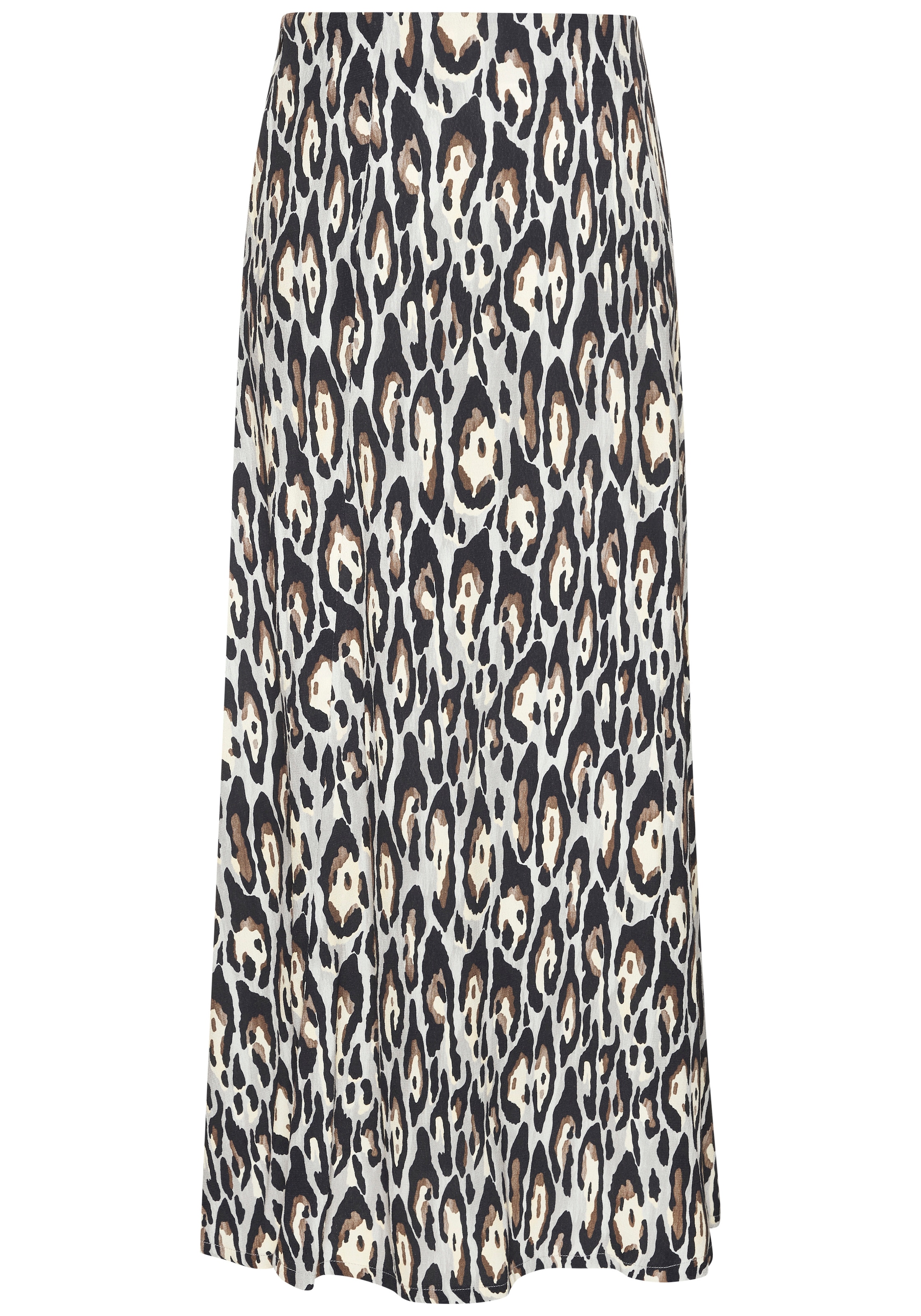 LASCANA Jupe midi mit Alloverdruck, Sommerrock aus Webware