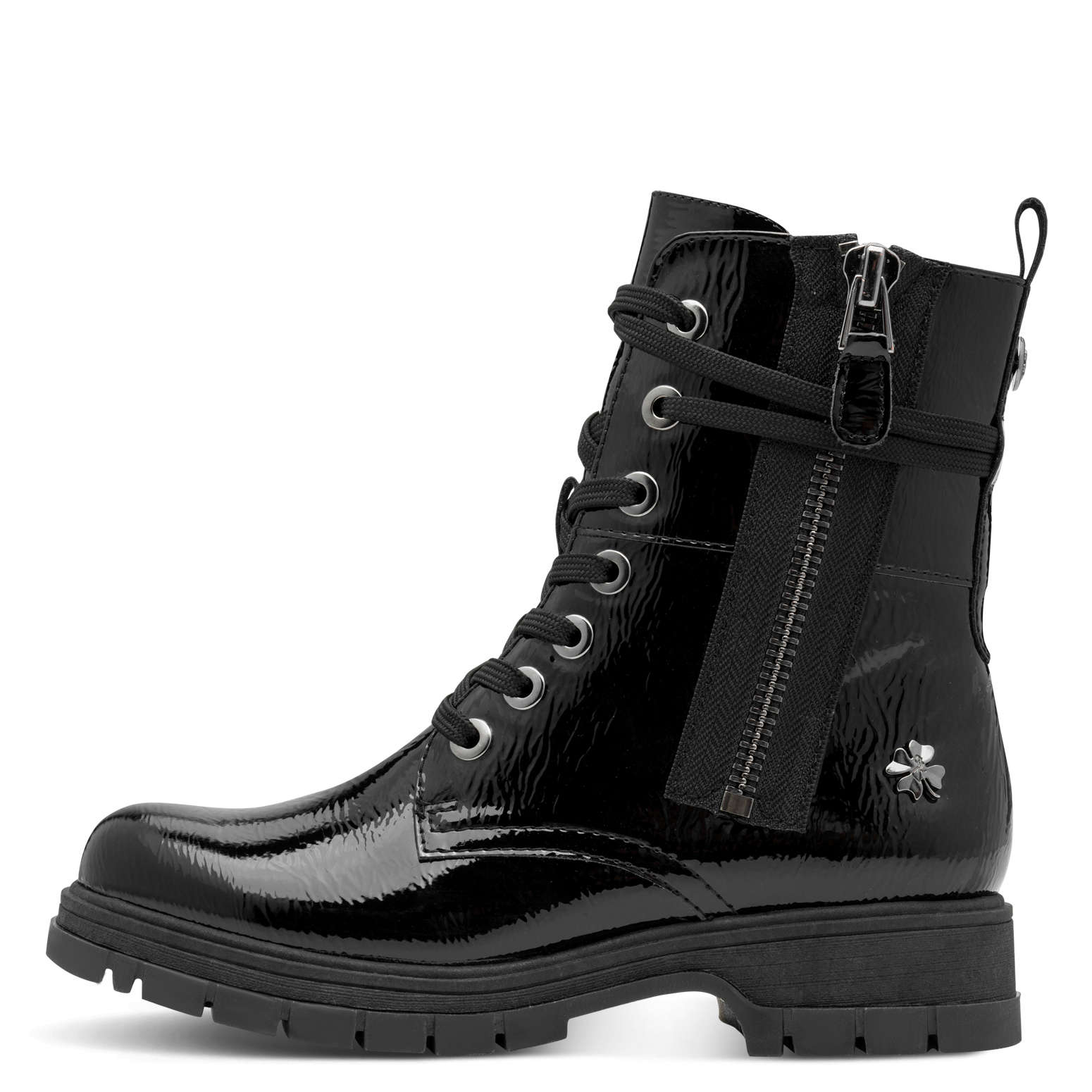 MARCO TOZZI by GMK Bottines à lacets  Talons blocs, bottines à lacets avec fermeture éclair décorative