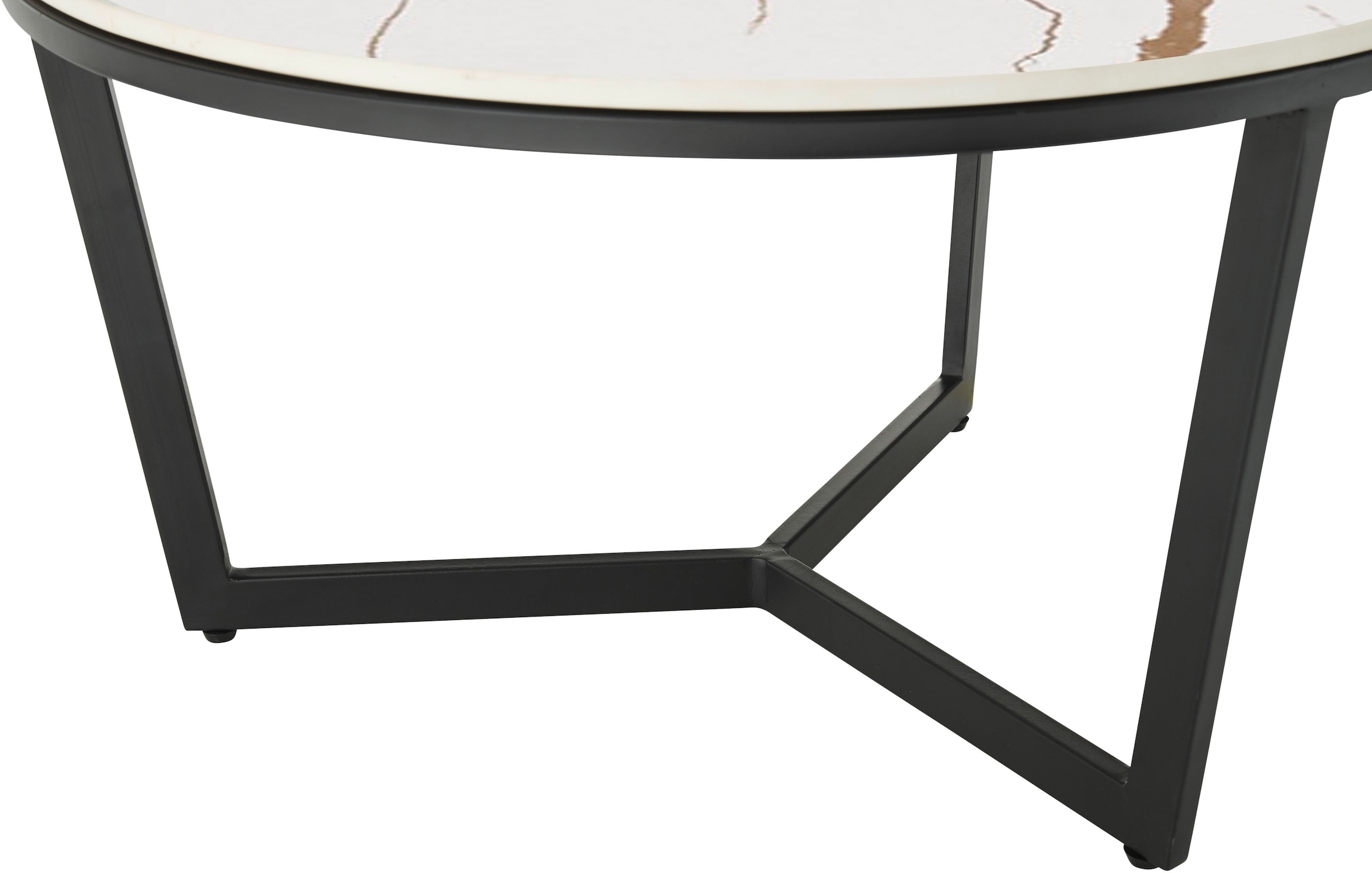 Stolkom Table basse »HARPER 2« rund Keramik, Tisch-Platte marmorisiert