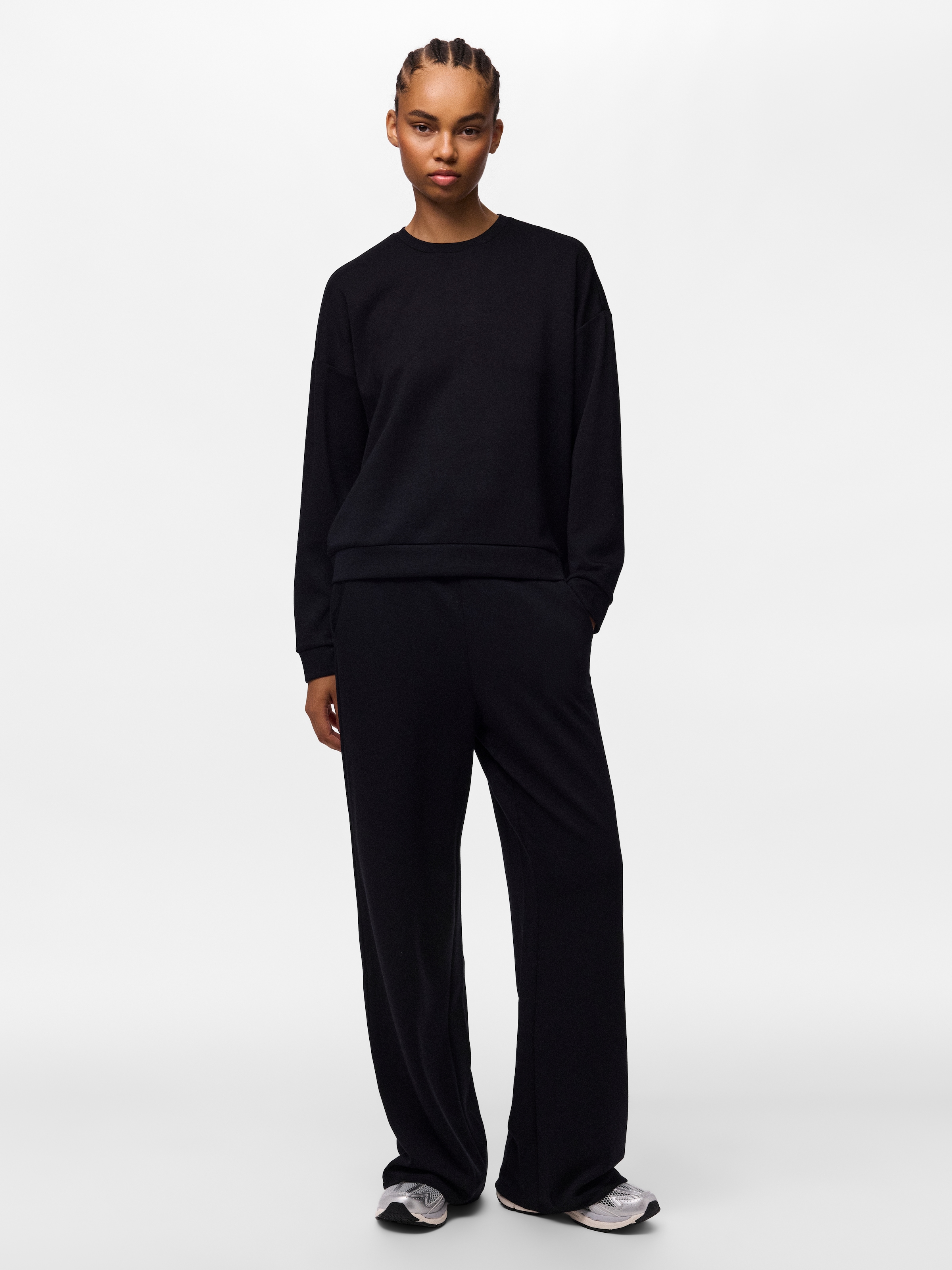 pieces Pantalon sweat »PCMICHELLE SCUBA HW PANTS SWT NOOS BC«  mélange de matériaux