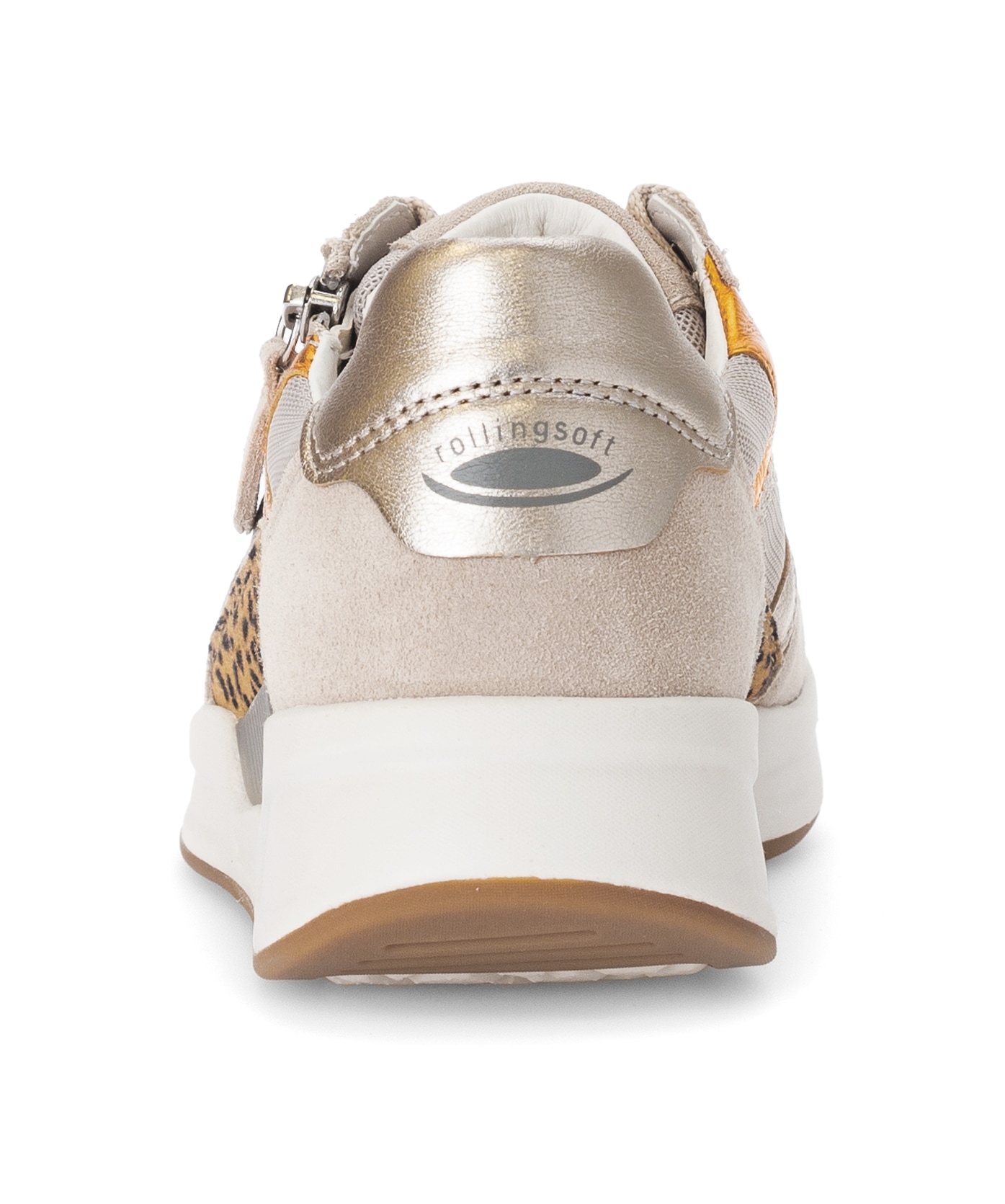 rollingsoft Baskets compensées  , chaussure de loisirs, chaussure basse, chaussure à lacets avec empiècements contrastés, largeur G