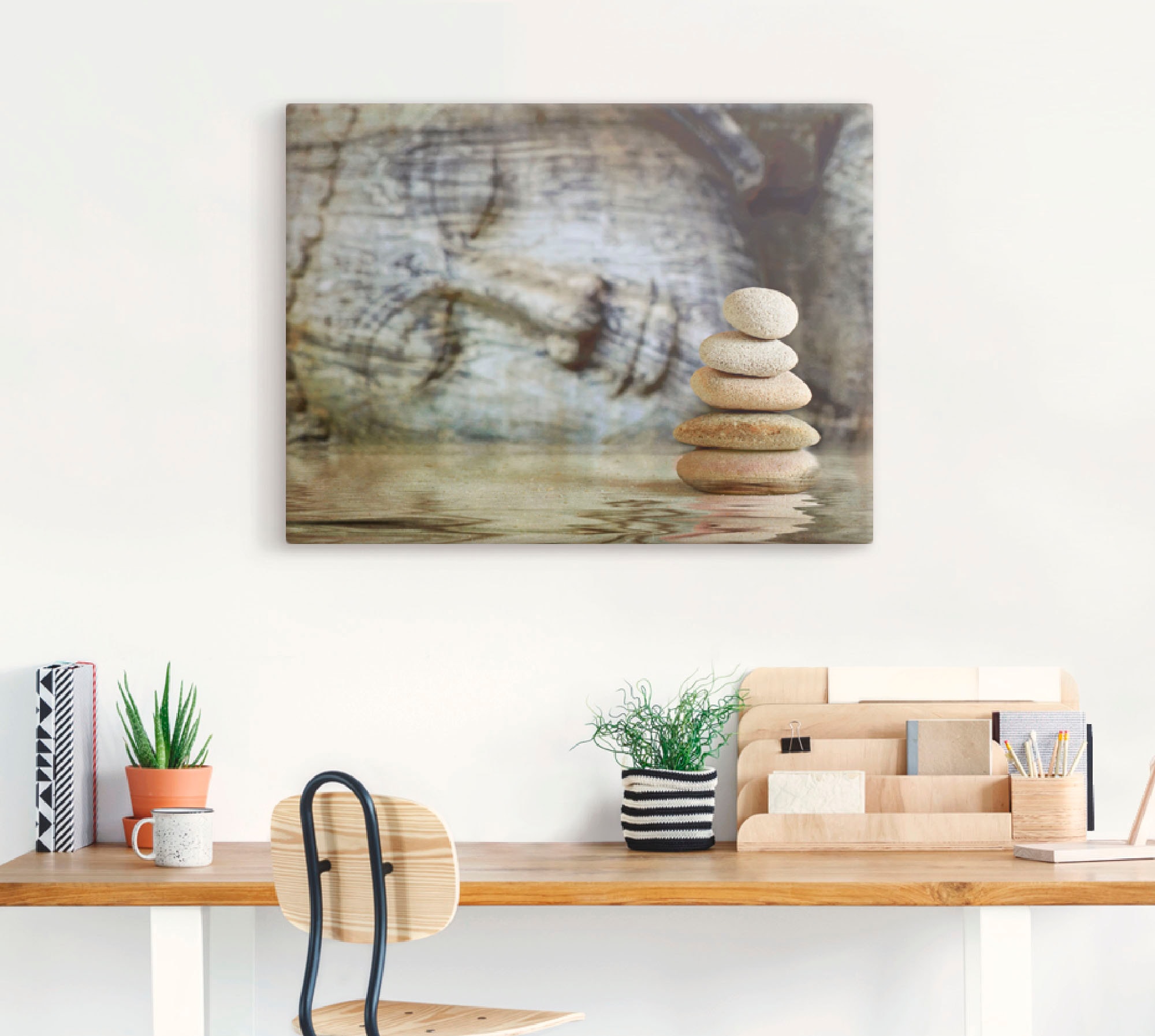Artland Leinwandbild »Wassertempel« Zen 1 Stk. tlg. auf Holzrahmen gespannt