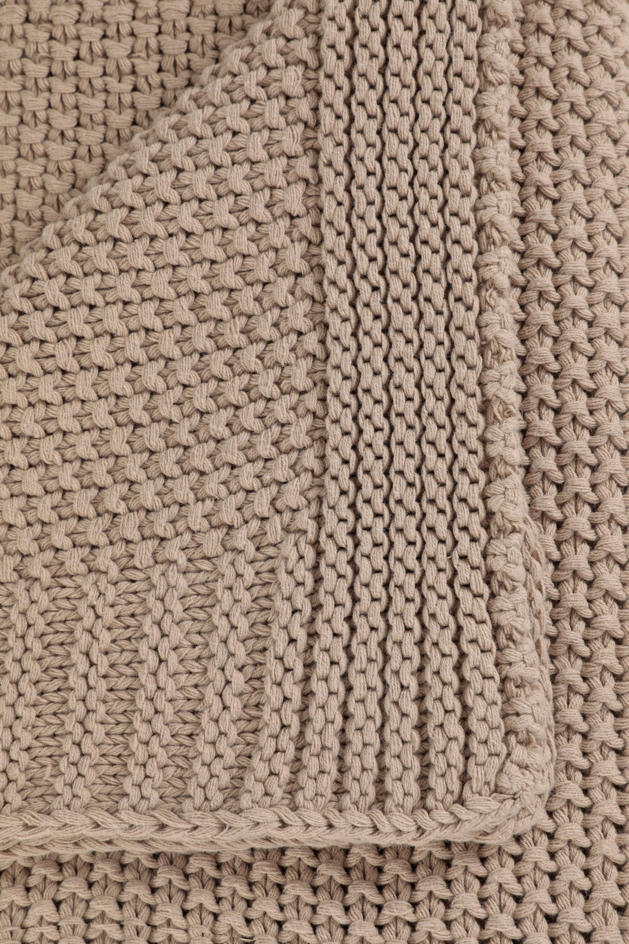 GOODproduct Wohndecke »Phelon« 100% Baumwolle, Trendiges Strickmuster, 130 × 170 cm,400 g/m²