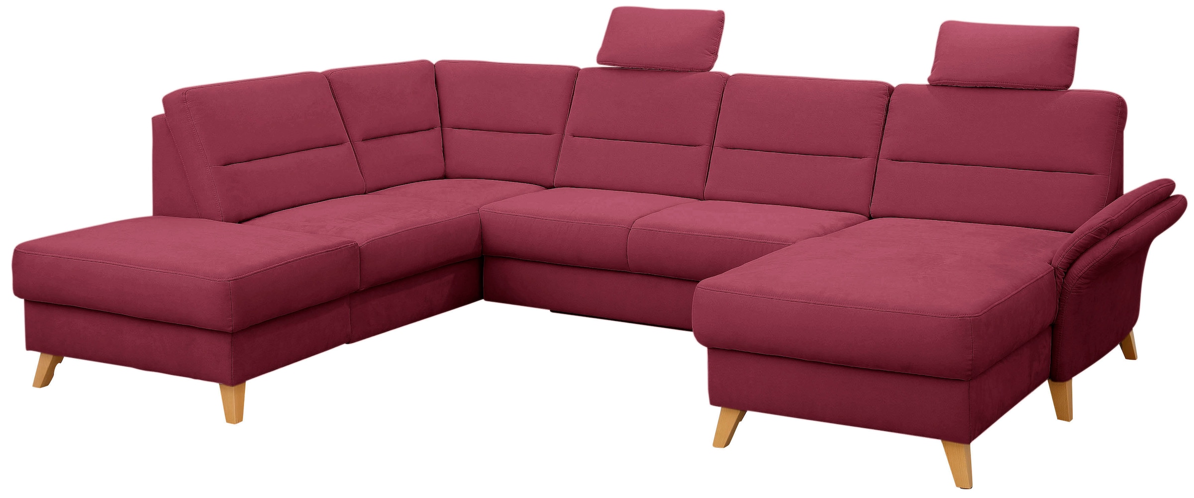 Home affaire Wohnlandschaft »Westerland U-Form« Federkern, wahlweise Bettfunktion, Stauraum und Armlehn-Verstellung