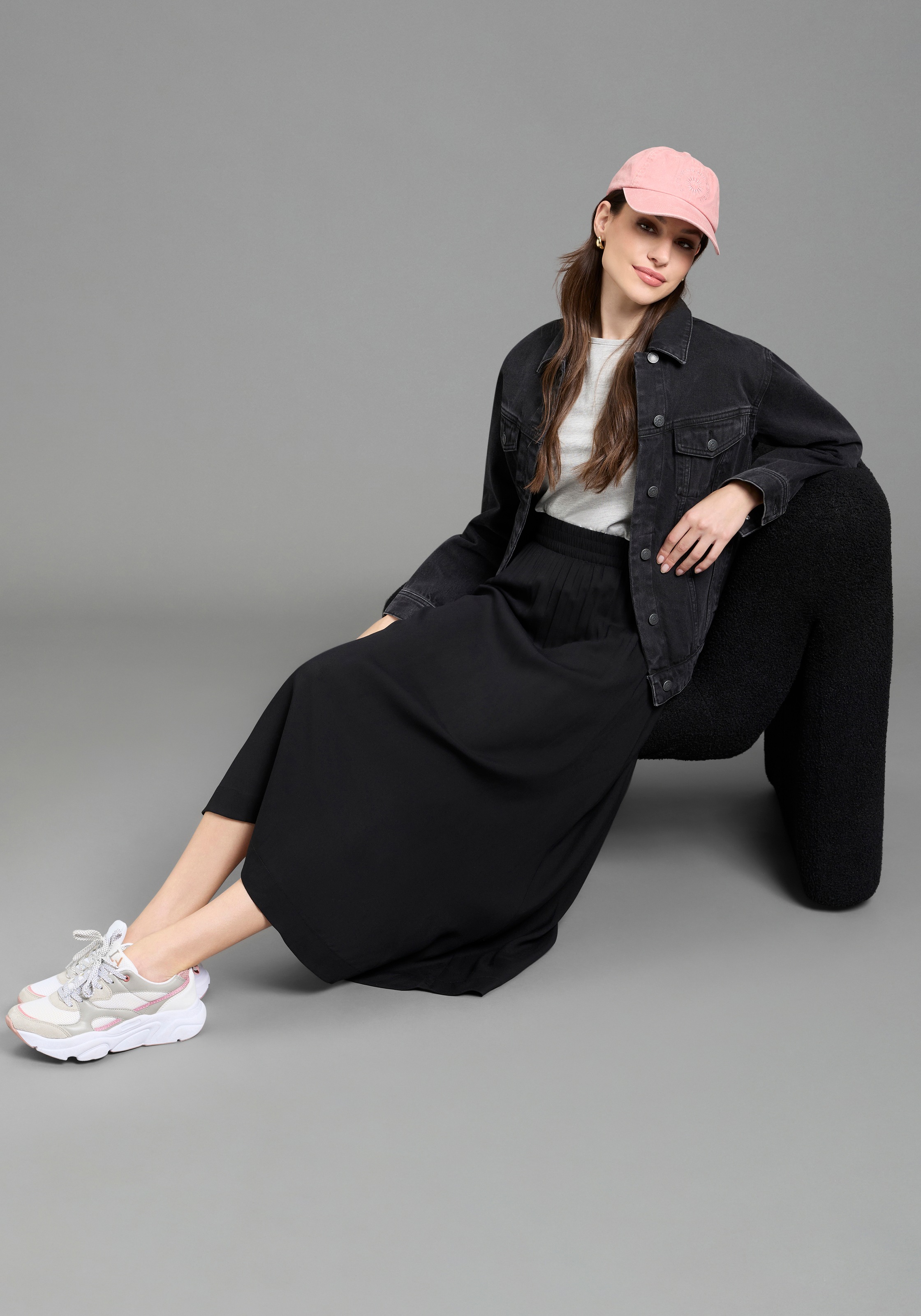 Laura Scott Maxirock mit bequemem Komfortbund und Gummizug