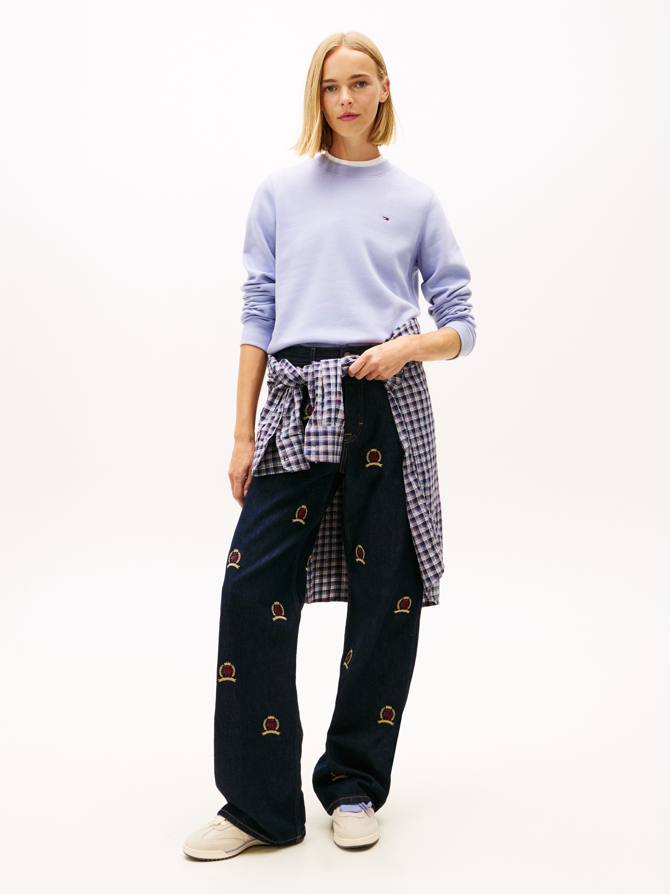 Tommy Jeans Sweatshirt »TJW REG S FLAG CREW«, mit Logostickerei, Regular Fit
