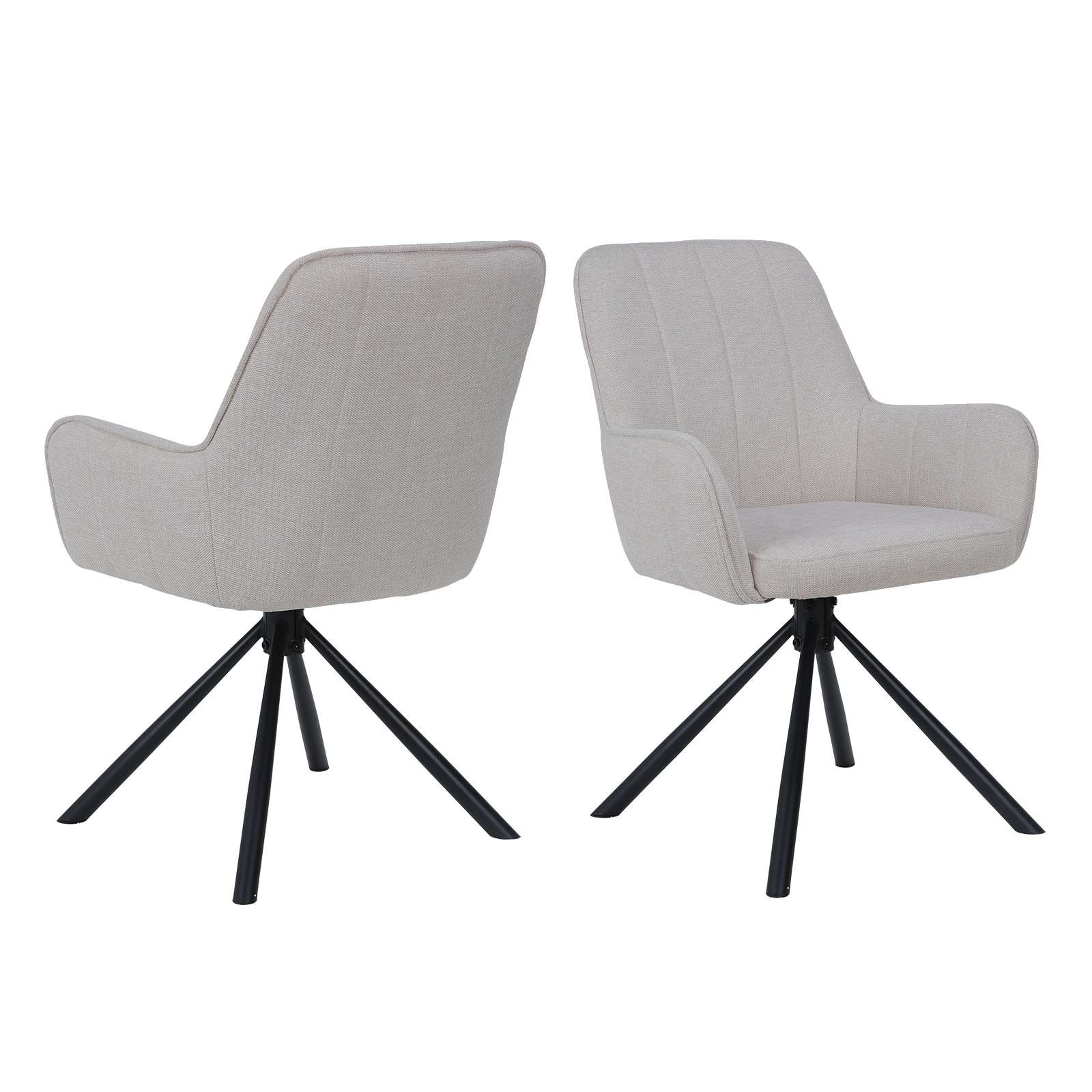 GOODproduct Esszimmerstuhl »Flaurent« () 2 Stk.gepolsterte Rückenlehne, Armlehne und Sitzfläche, Sitzhöhe 50 cm