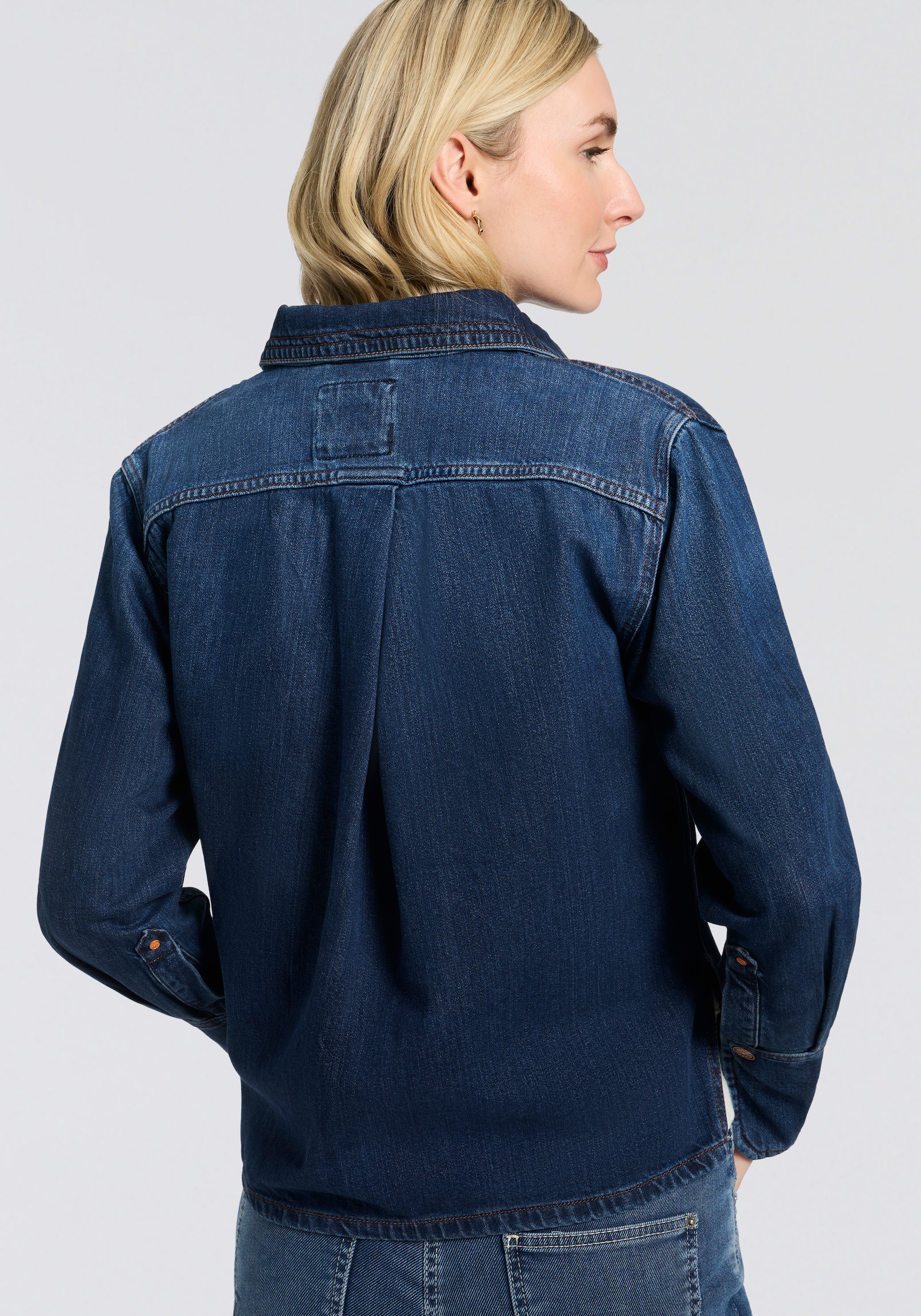 BOSS ORANGE Blouse chemise »Shirt Premium Damenmode« Regular Fit, Denim