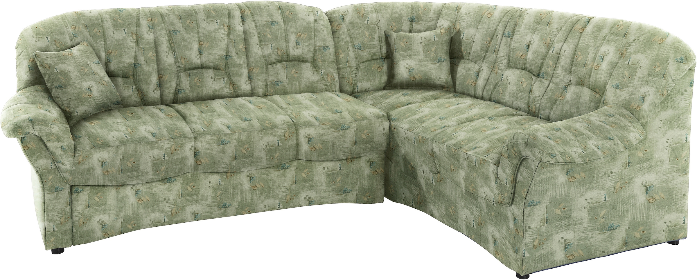 DOMO collection Ecksofa »Bahia L-Form, B/T: 256/200 cm, belastbar bis 140kg/Sitz, mit Federkern« Microfaser, natur