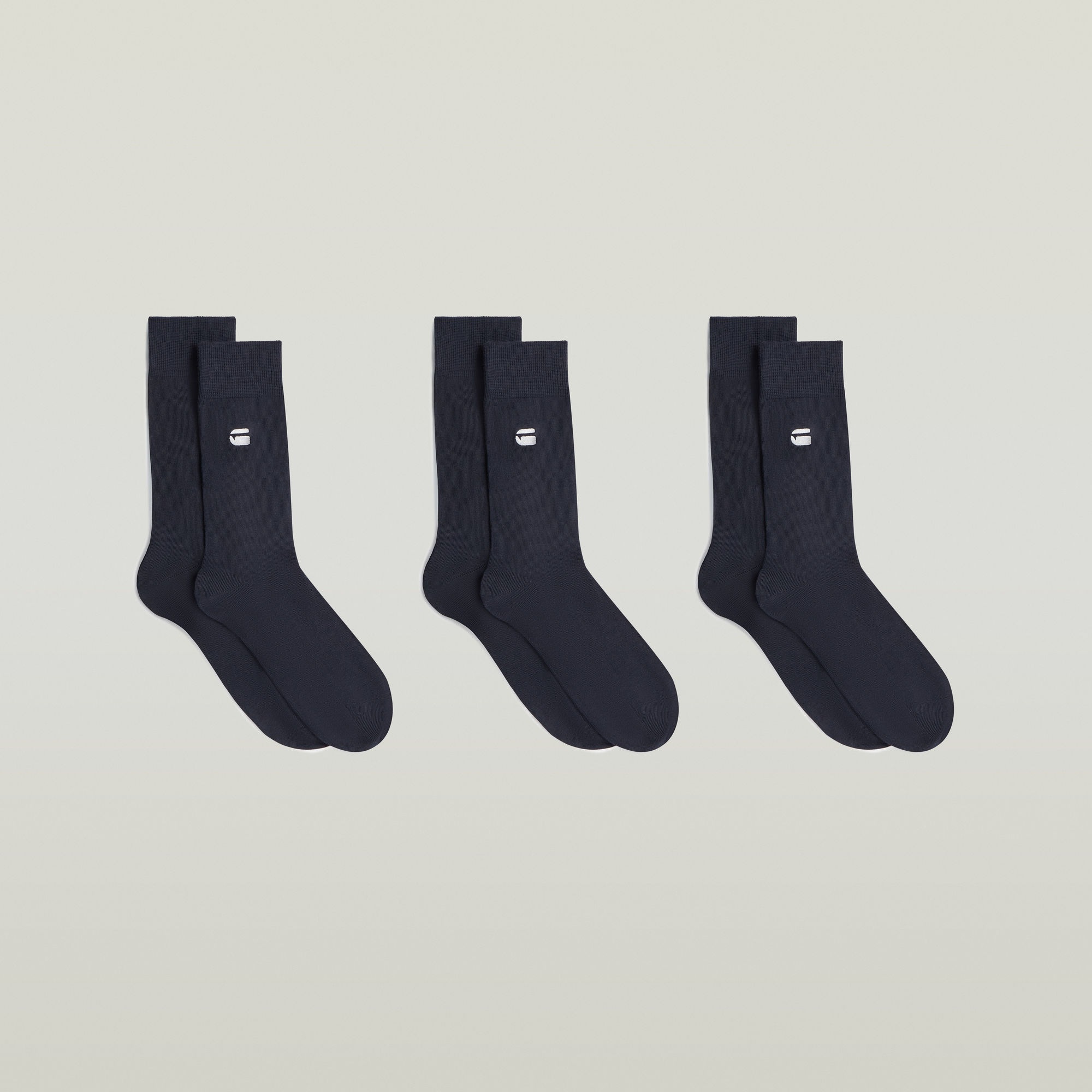 G-STAR Socken »SAGE, 3 PACK SOCKS« Packung, 3 Paar tlg. unifarben mit Logostickerei